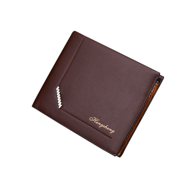 Blocking Short Leather Wallet Mens