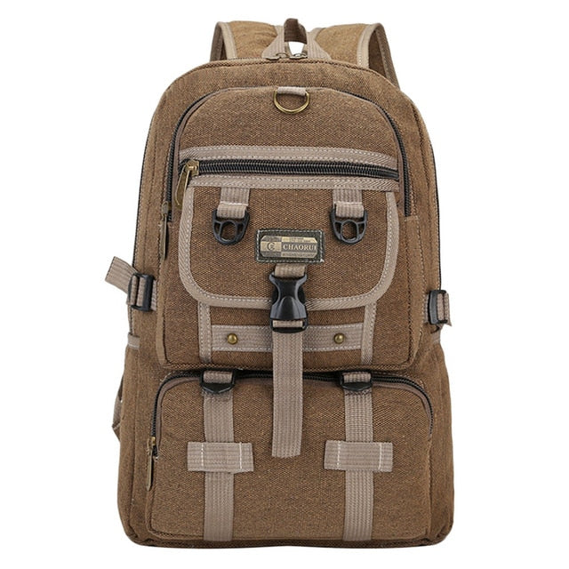 Casual Solid Canvas Outdoor Zipper Travel Bag