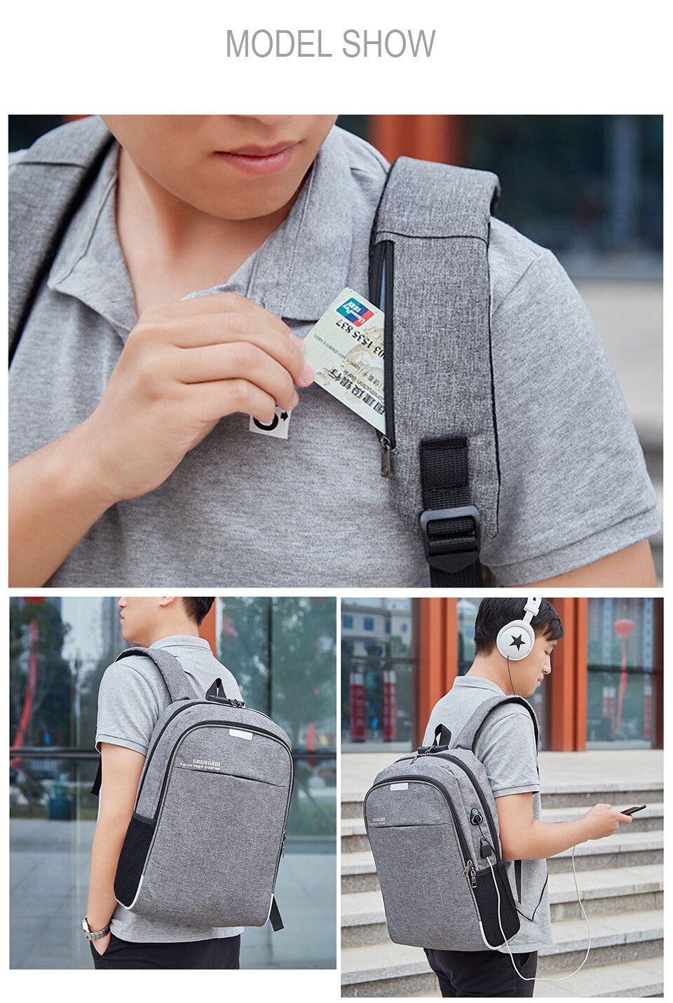 Anti Thief Travel Laptop Bag