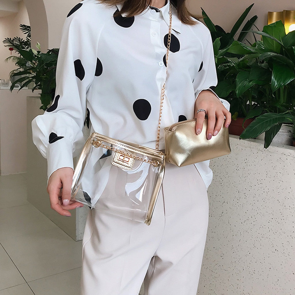 Crossbody Bags for Women Jelly Transparent Bag