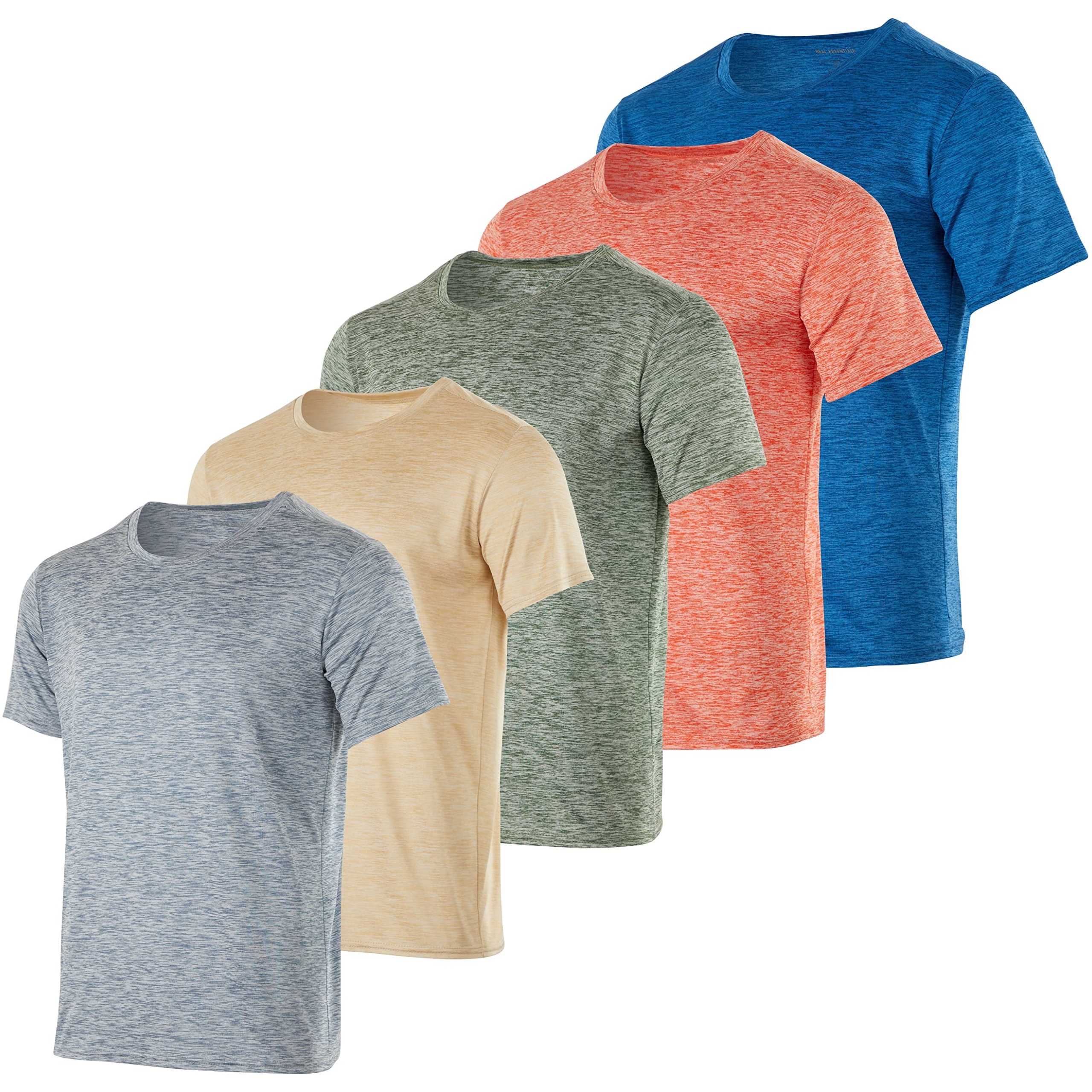 Men’s Dry-Fit Moisture Wicking Active Athletic Performance Crew T-Shirt