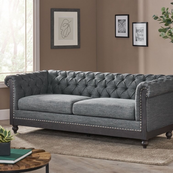 Pausch 78.75” Rolled Arm Chesterfield Sofa