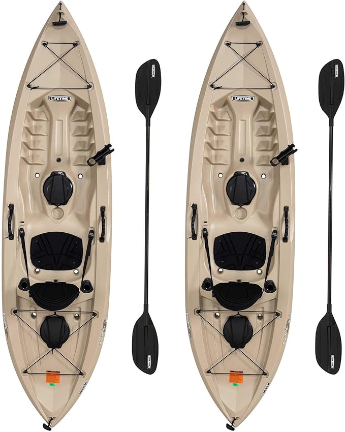 ✨Lifetime 90806 Tamarack Angler 100 Fishing Kayak - 2 Pack (Paddles Included) ✨