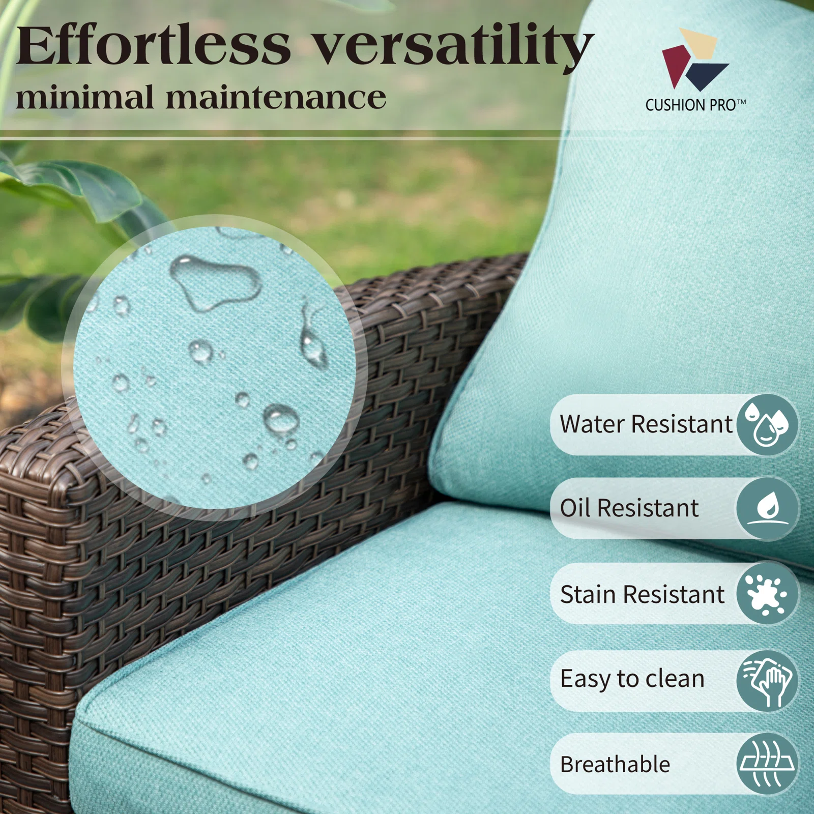 Wicker 9 - Person Garden Lounge Set with Cushions