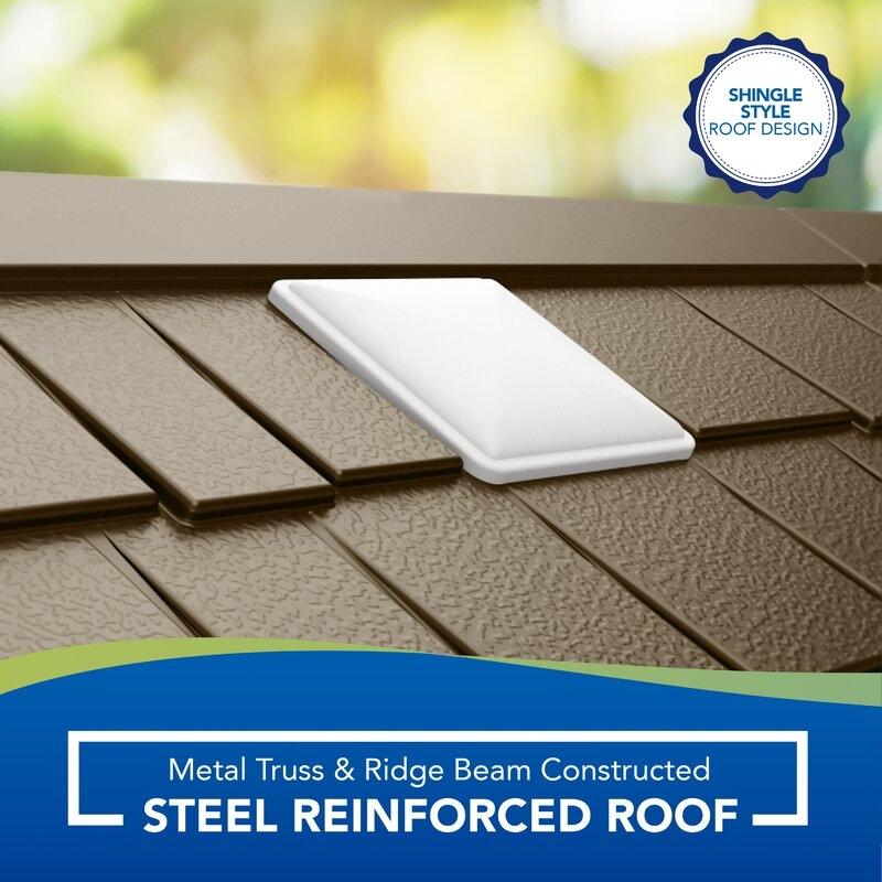 Cascade 7 ft. W x 4 ft. D Plastic Storage Shed