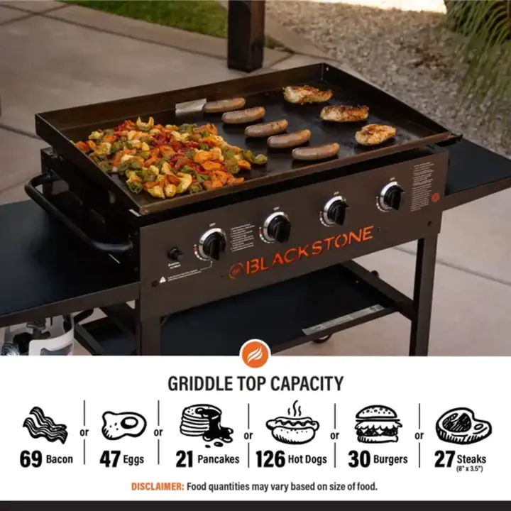 Blackstone 4-Burner 36 Griddle Cooking Station with Side Shelves