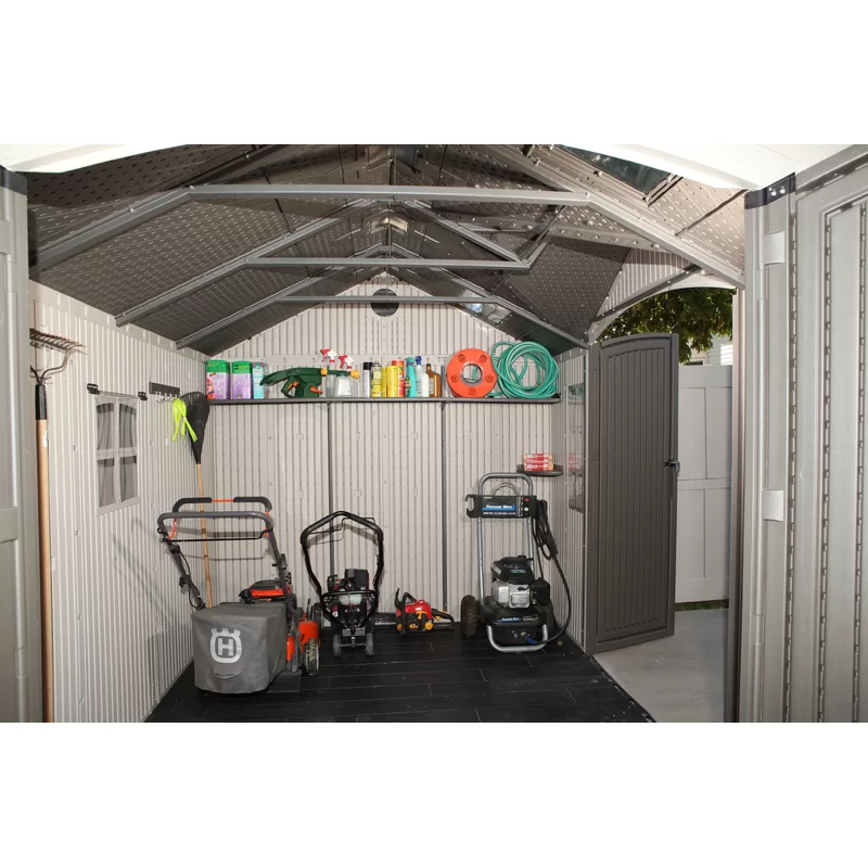 10 Ft. x 8 Ft. High-Density Polyethylene (Plastic) Steel Reinforced Outdoor Storage Shed