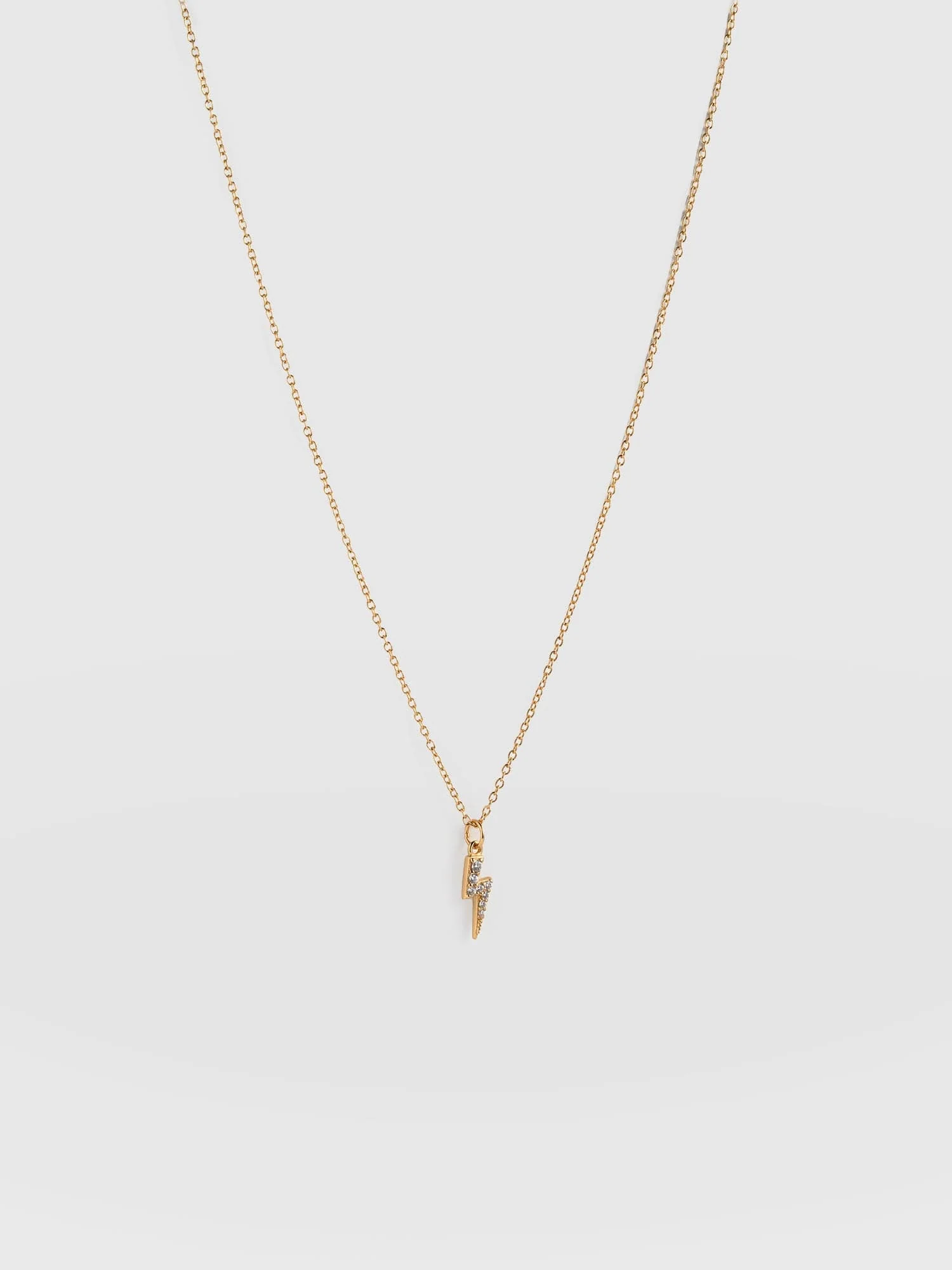 Astral Lightning Charm Necklace - Gold