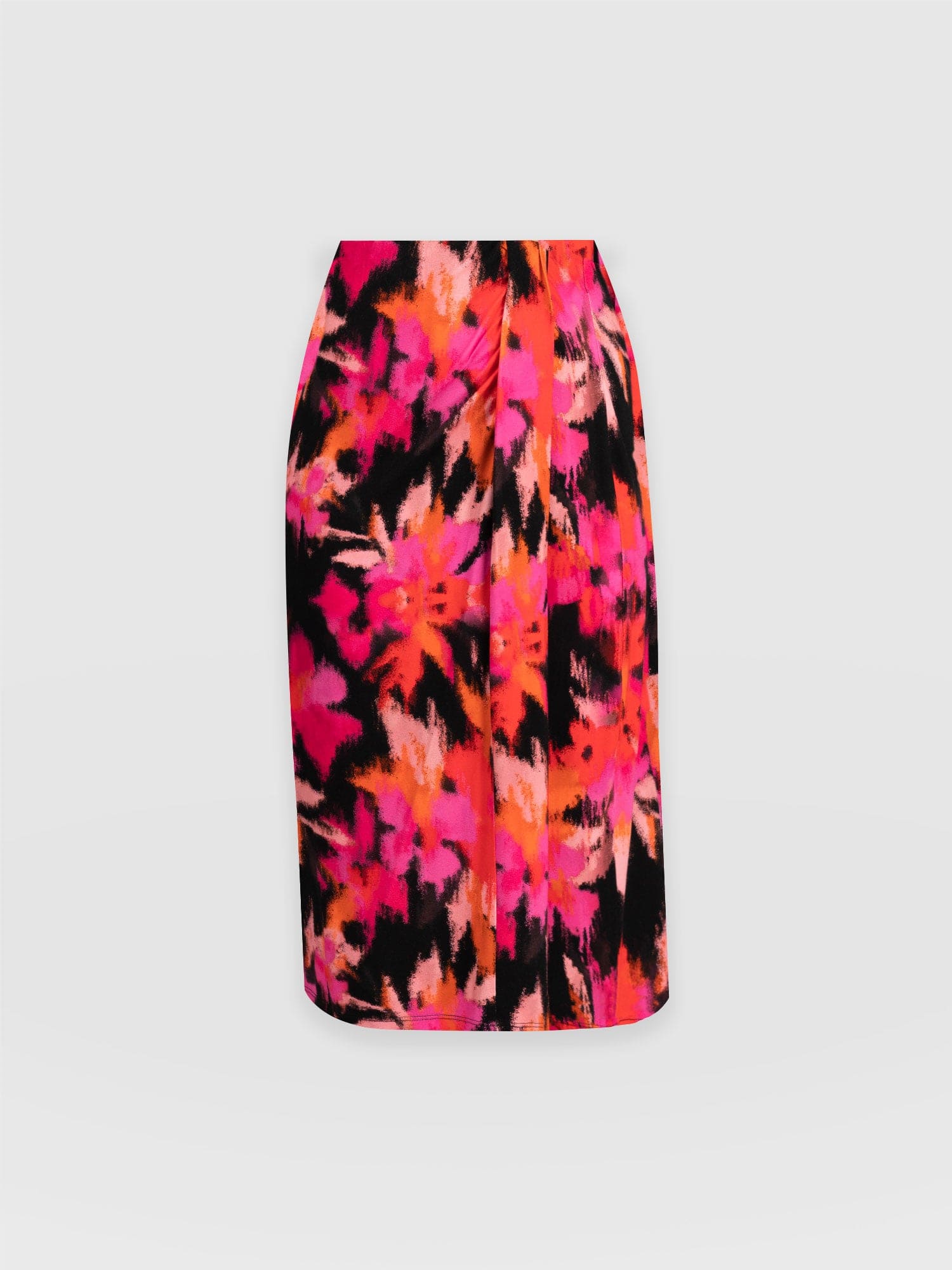Salina Draped Skirt  - Black Soft Focus