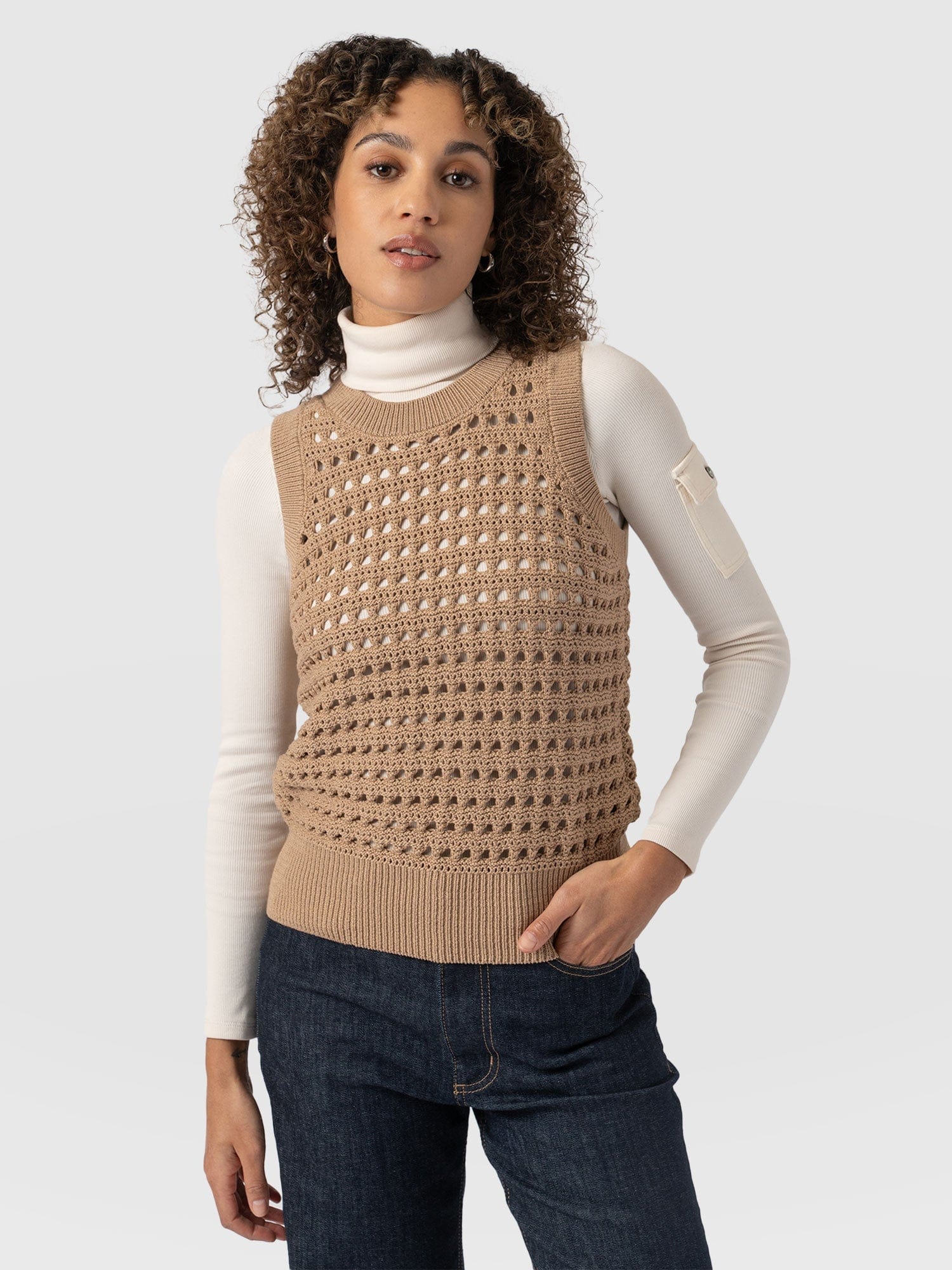 Adler Sleeveless Knit - Camel