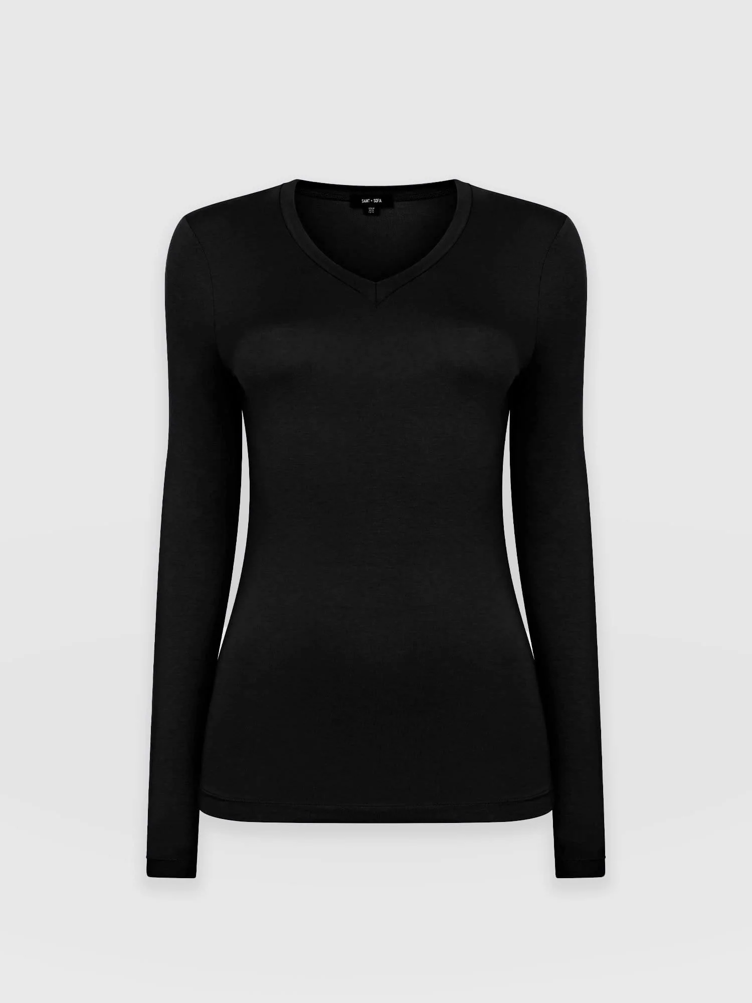 Austen V Neck Tee - Black