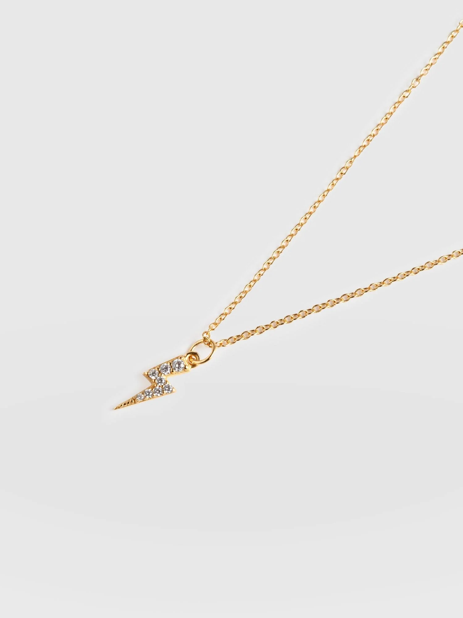 Astral Lightning Charm Necklace - Gold