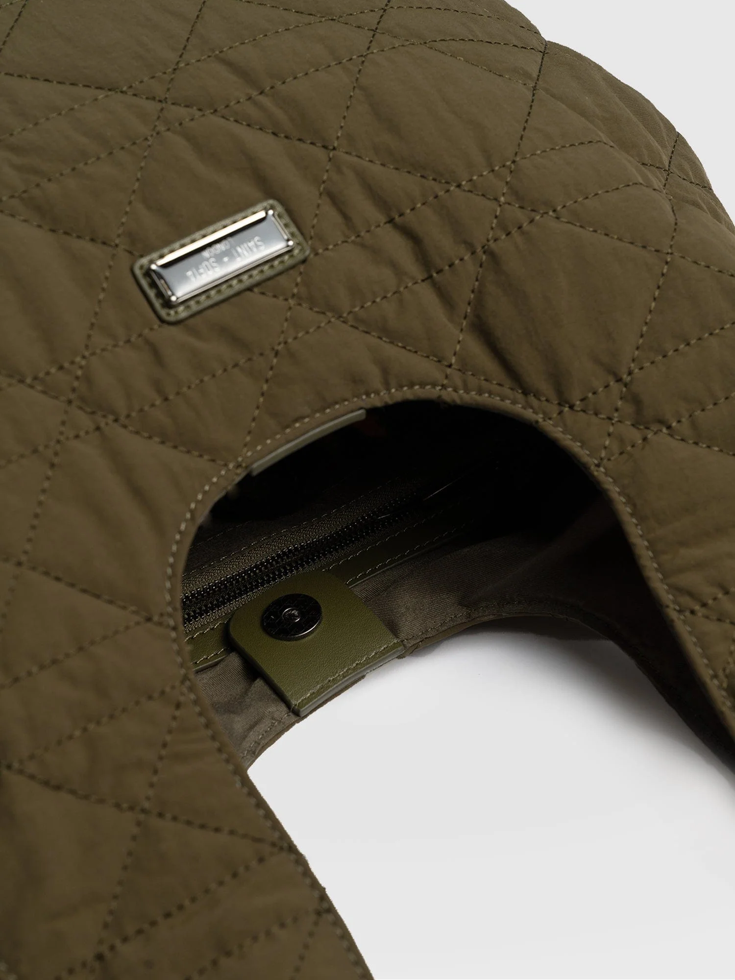 Quilted Stella Shoulder Tote Bag - Khaki