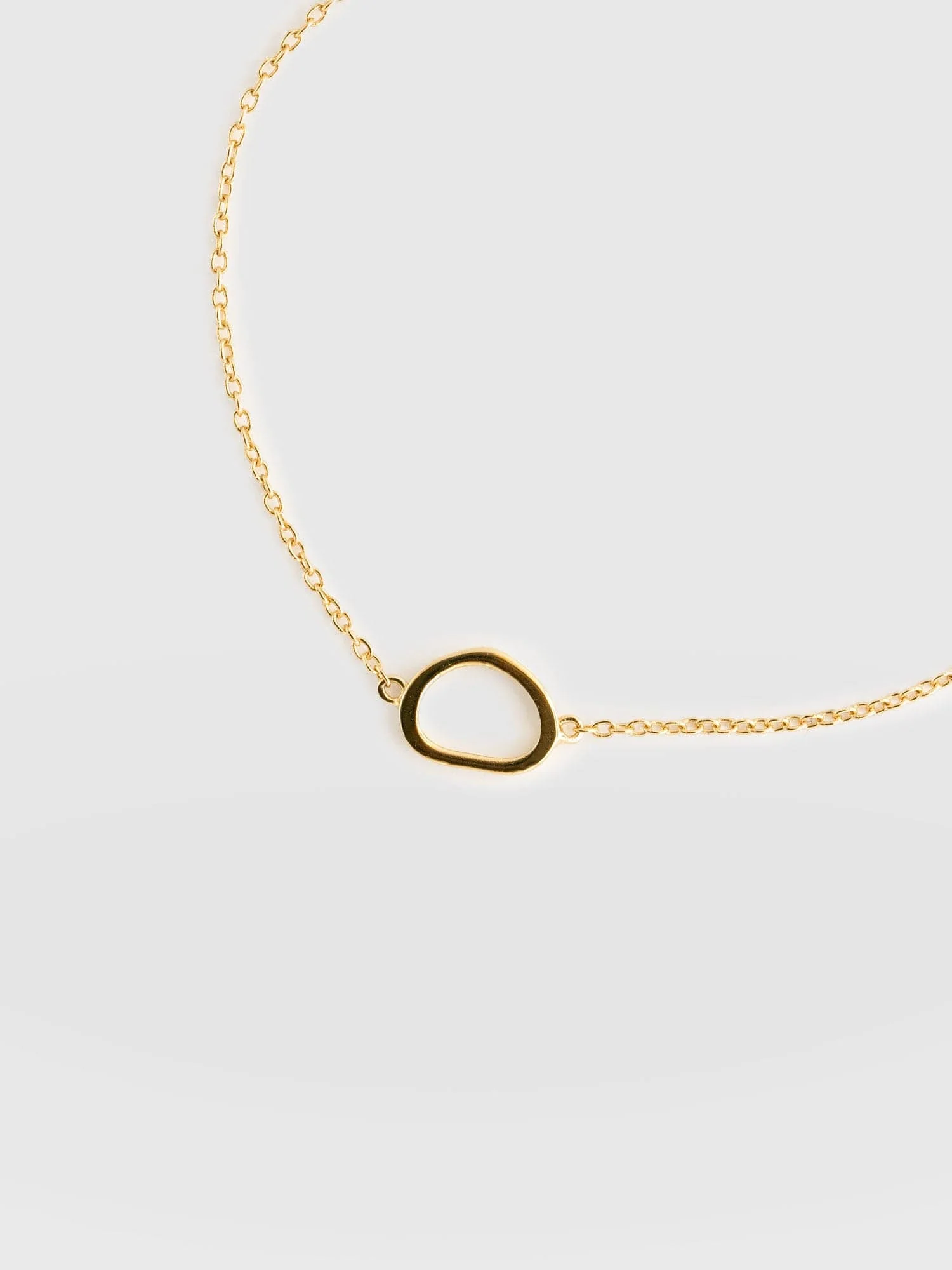 Organic Open Oval Bracelet - Gold