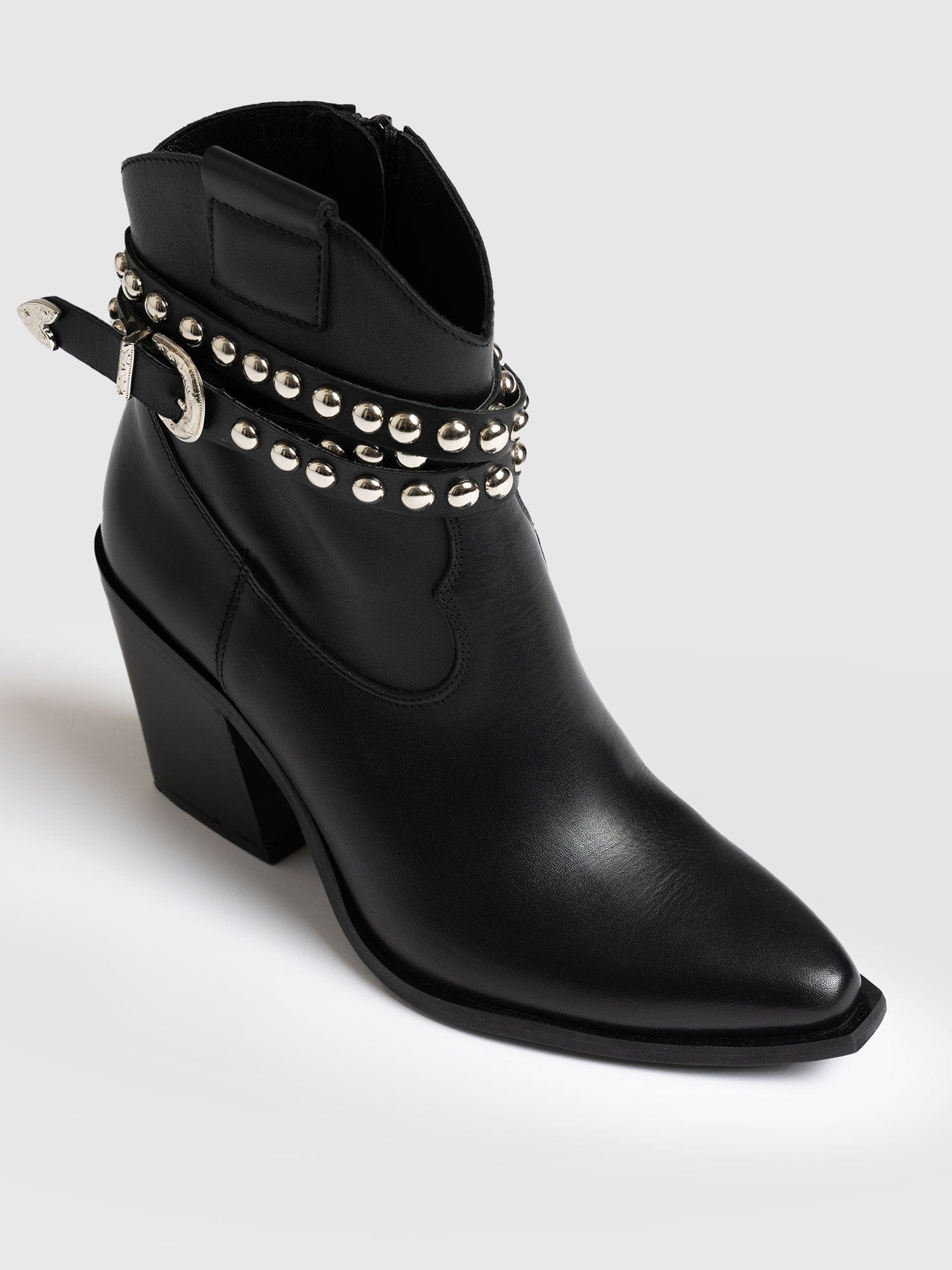 Western Studded Boot - Black