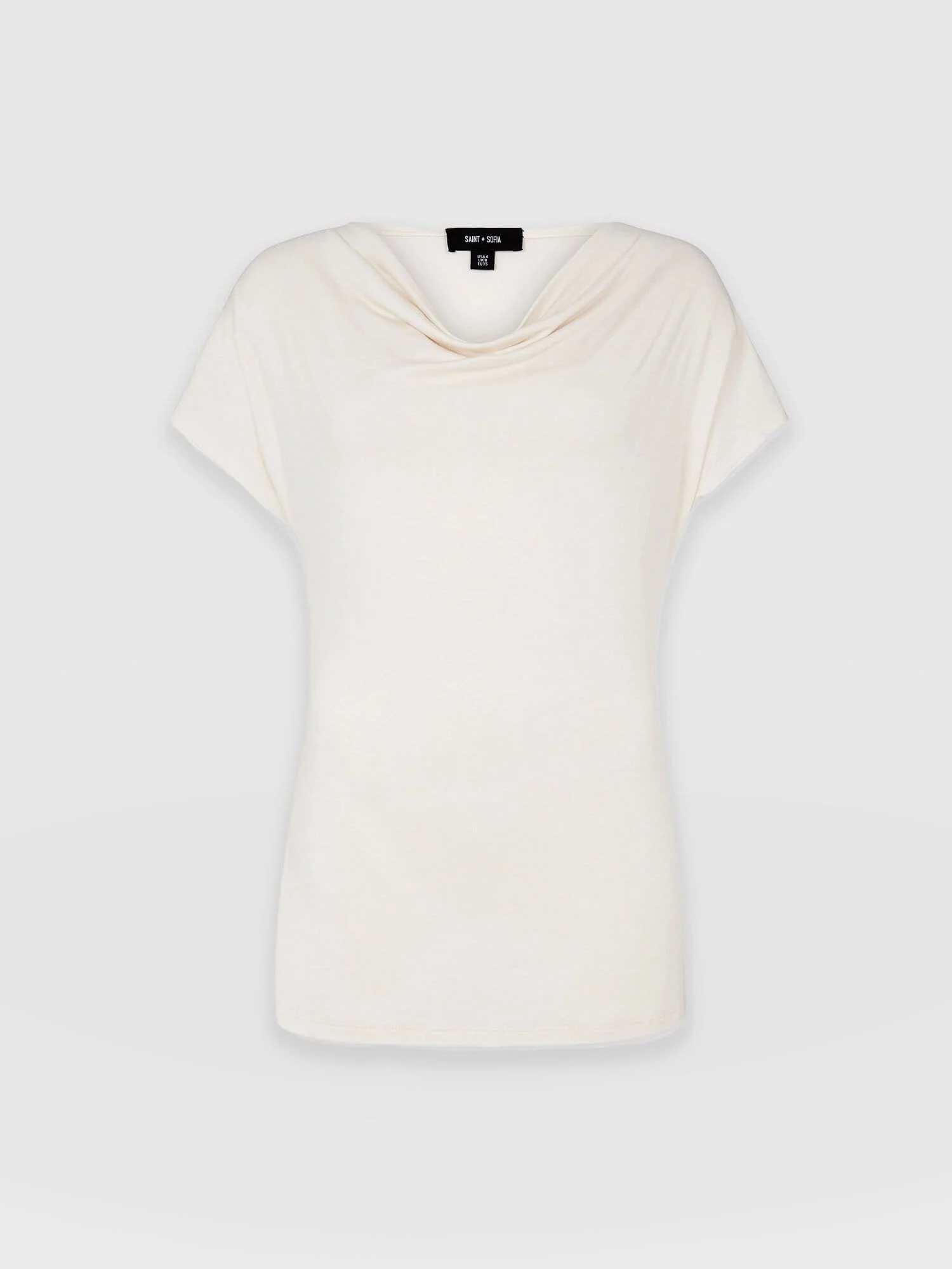 Cowl Neck Tee - Cream
