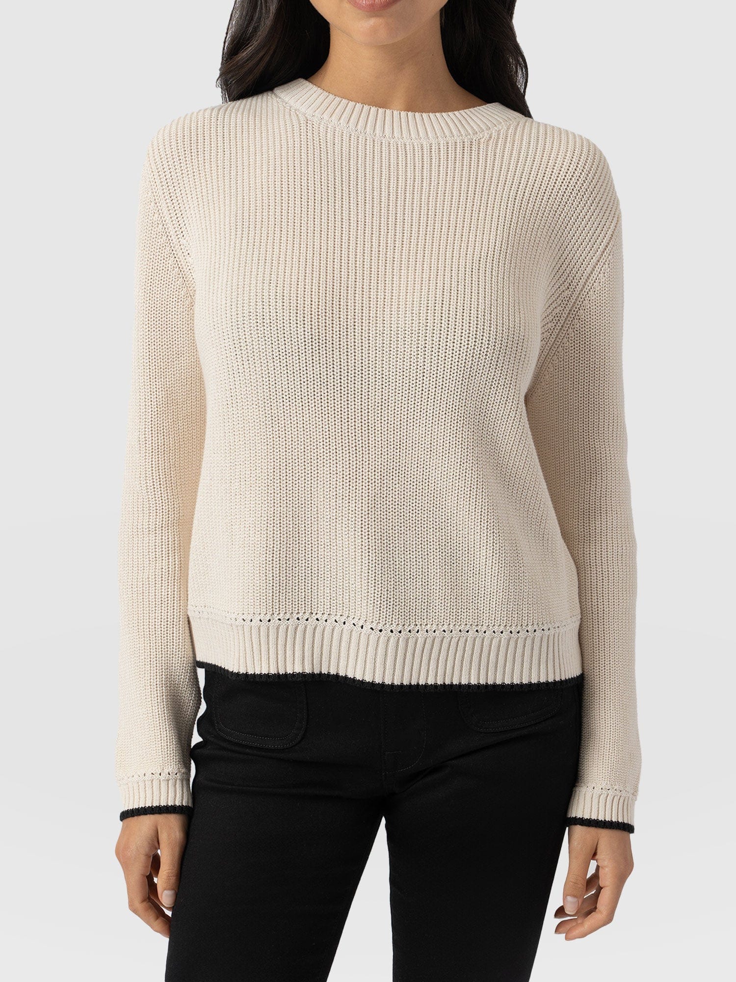 Remy Crop Sweater - Cream