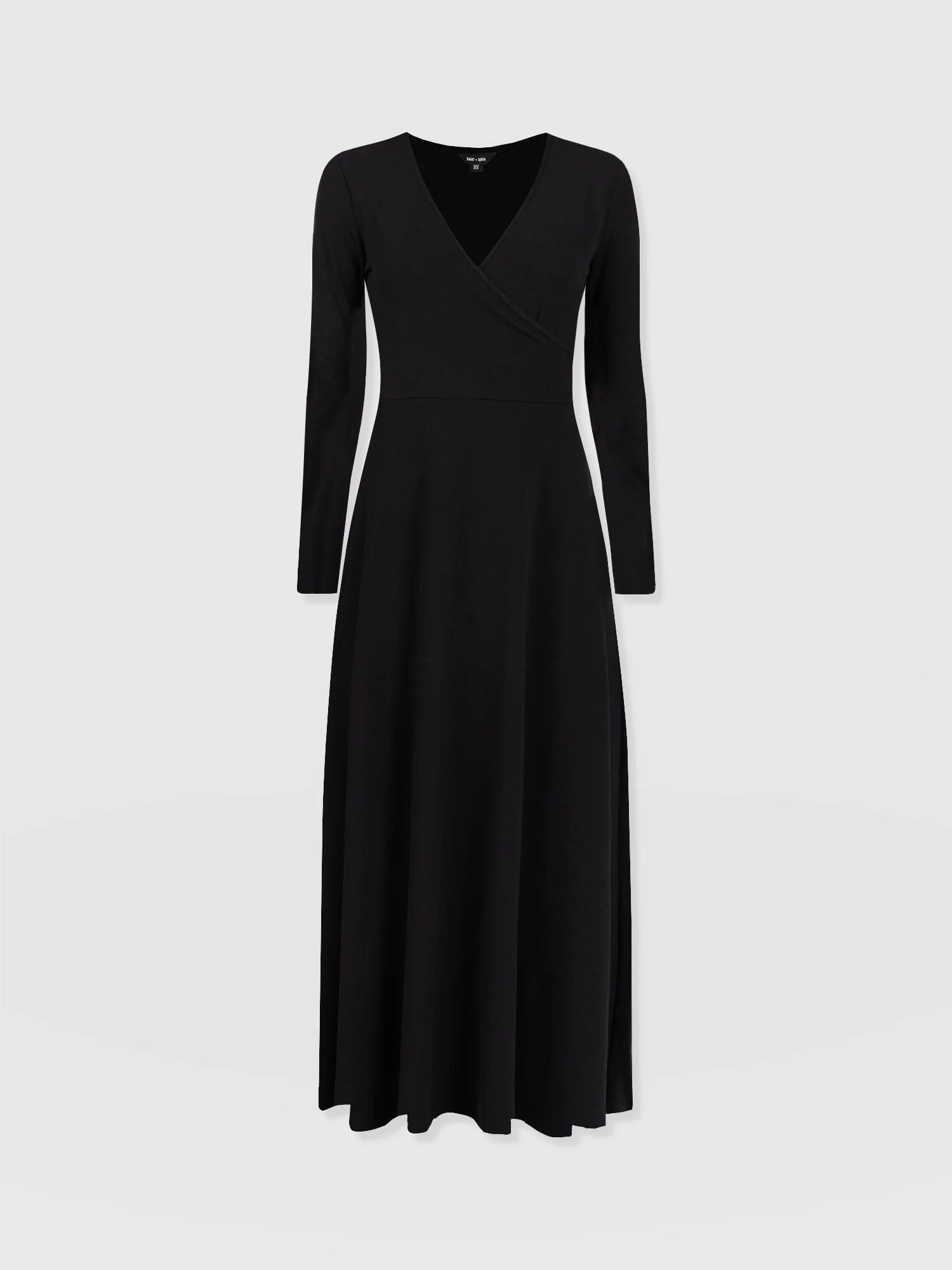 Maggie Wrap Midi Dress - Black