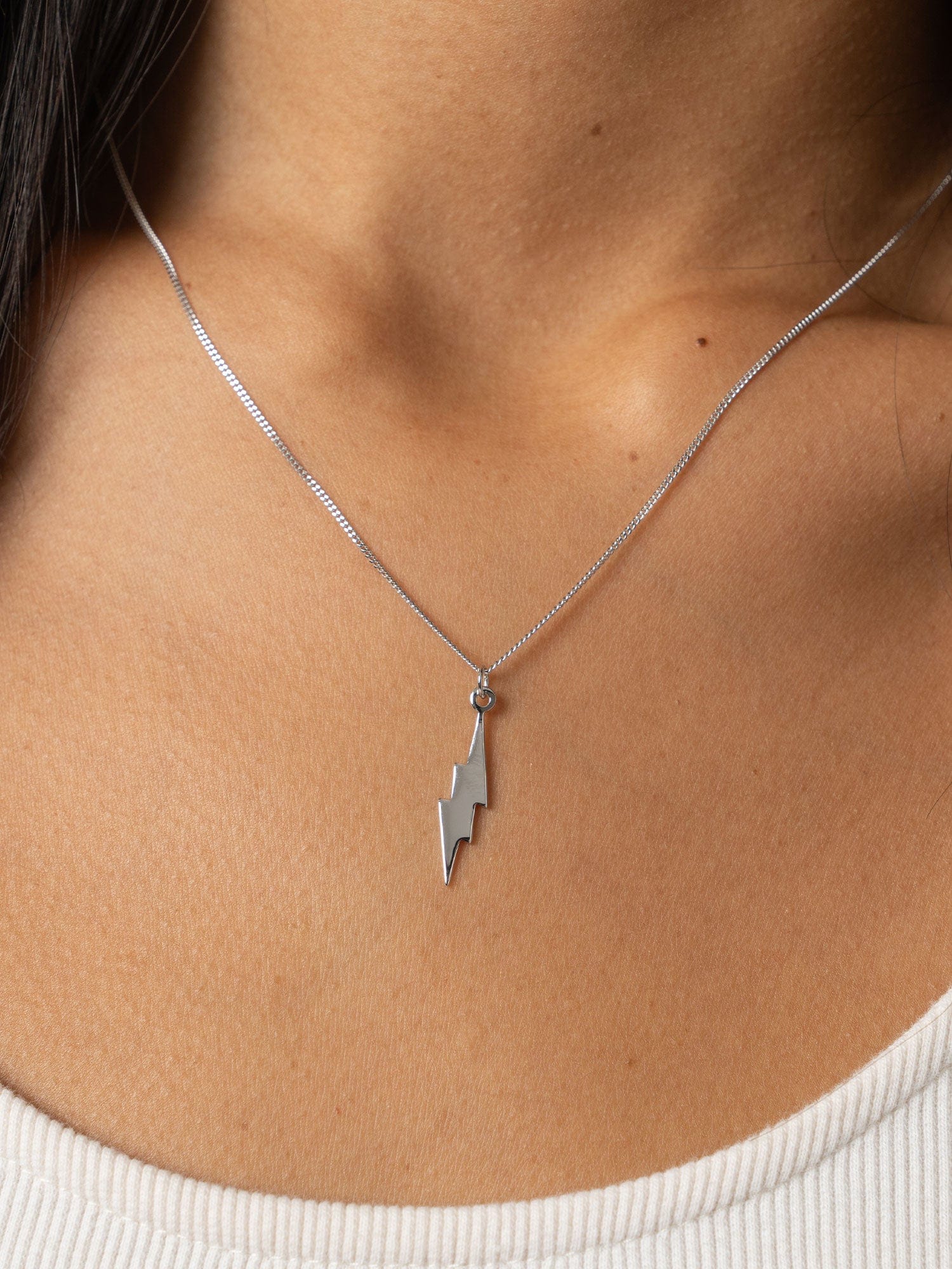 Lightning Necklace - Silver