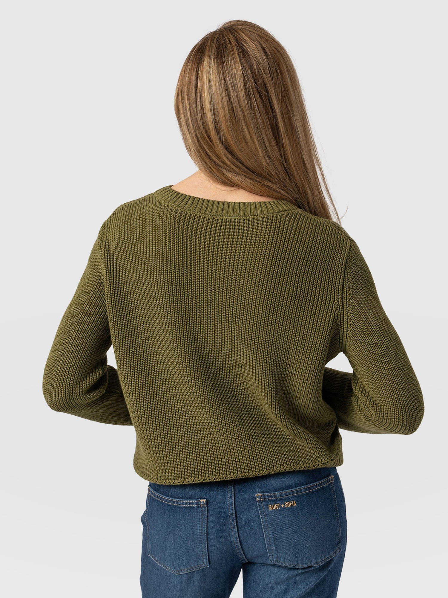 Remy Crop Sweater - Khaki