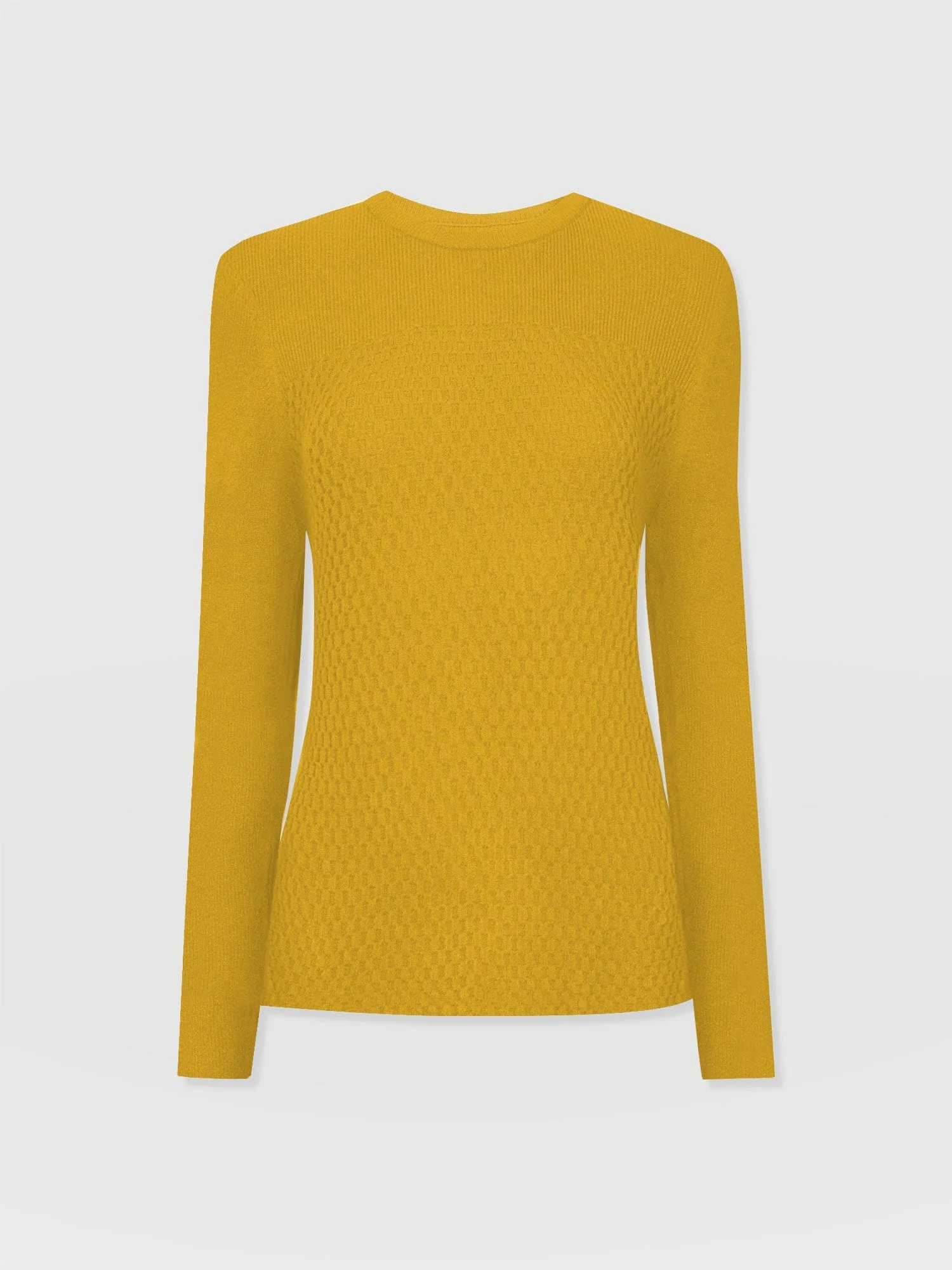 Honeycomb Rib Sweater - Yellow