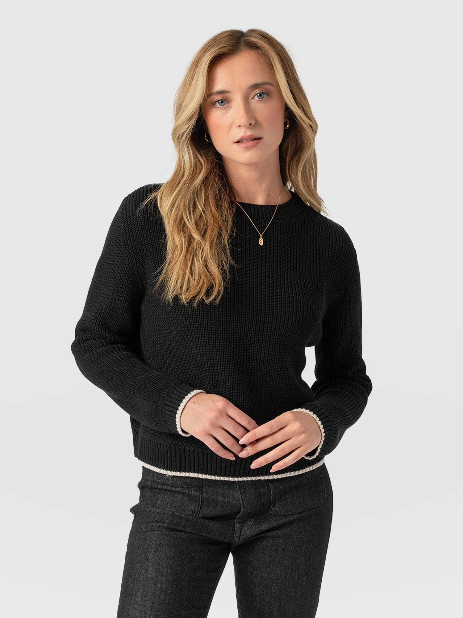 Remy Crop Sweater - Black