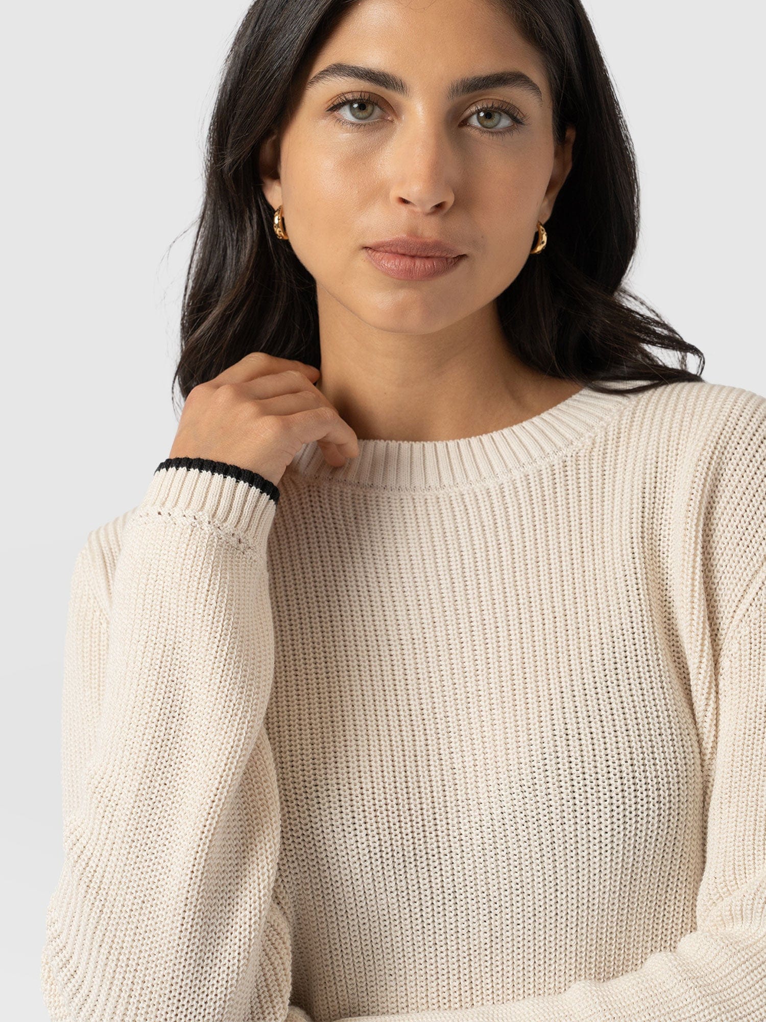 Remy Crop Sweater - Cream