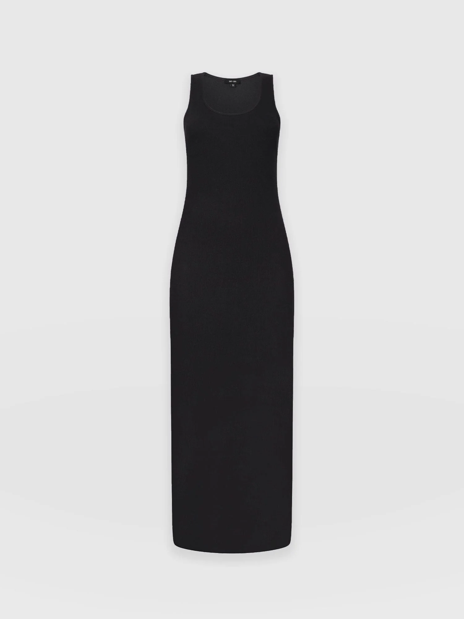Sleeveless Rib Dress - Black