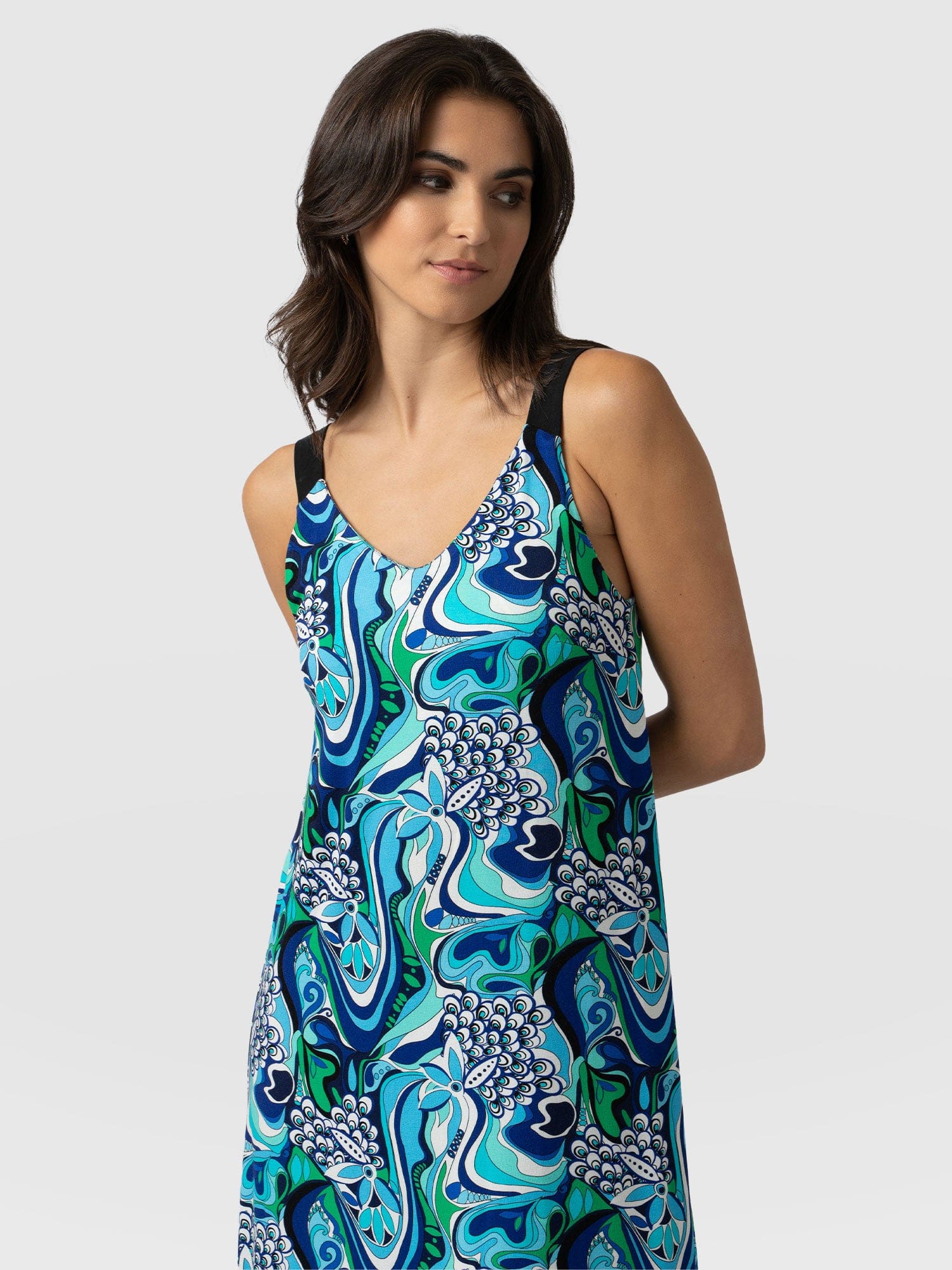 Riley Tiered Trapeze Dress - Paradise