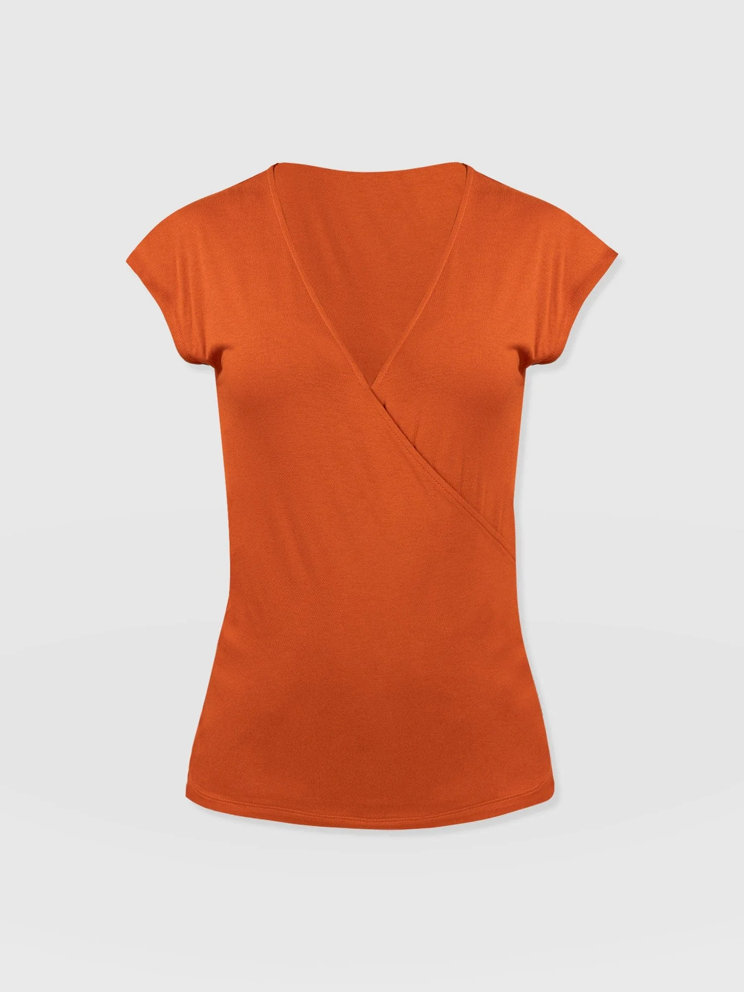 Rosa Wrap Tee - Amber