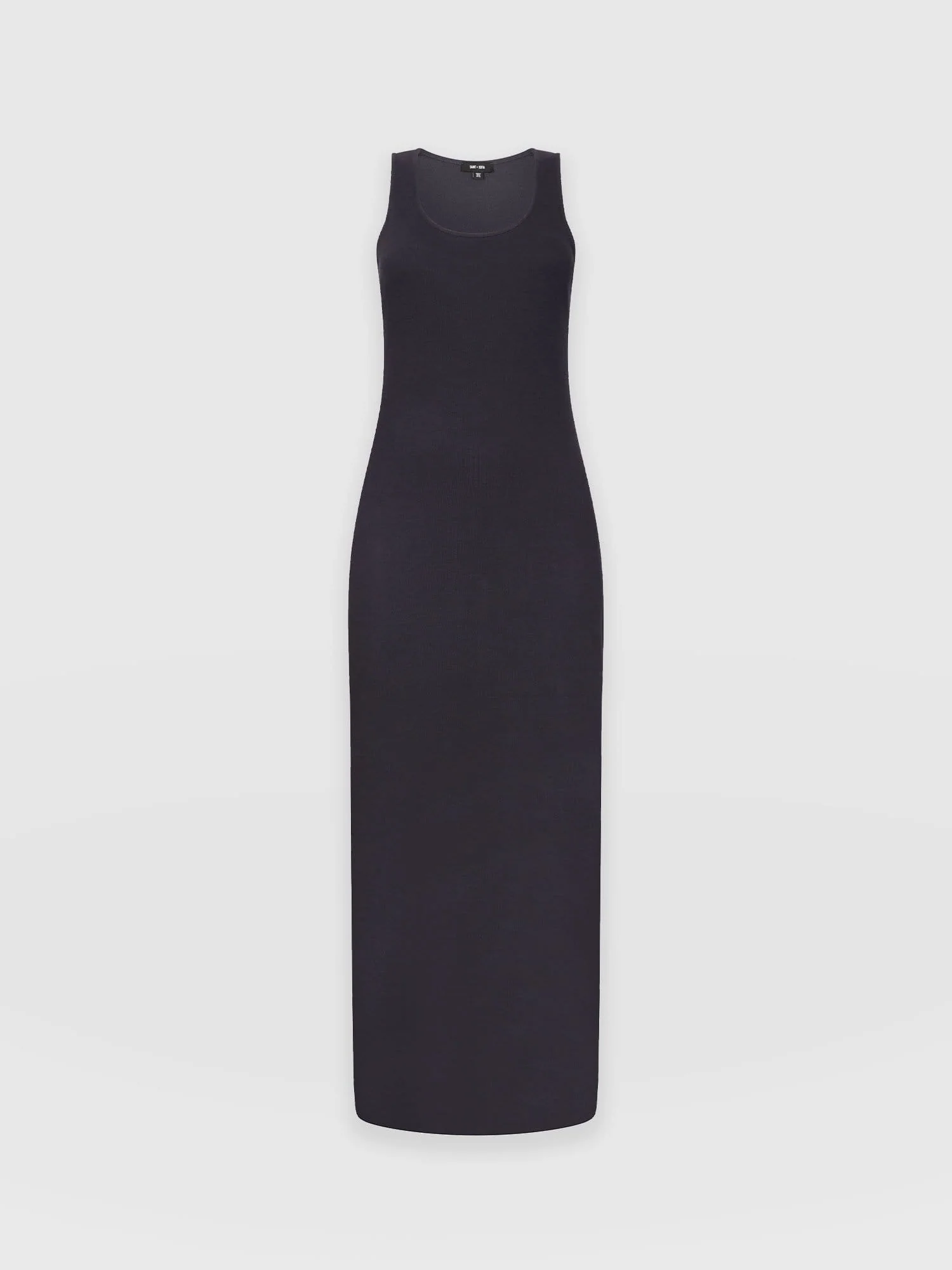 Sleeveless Rib Dress - Navy