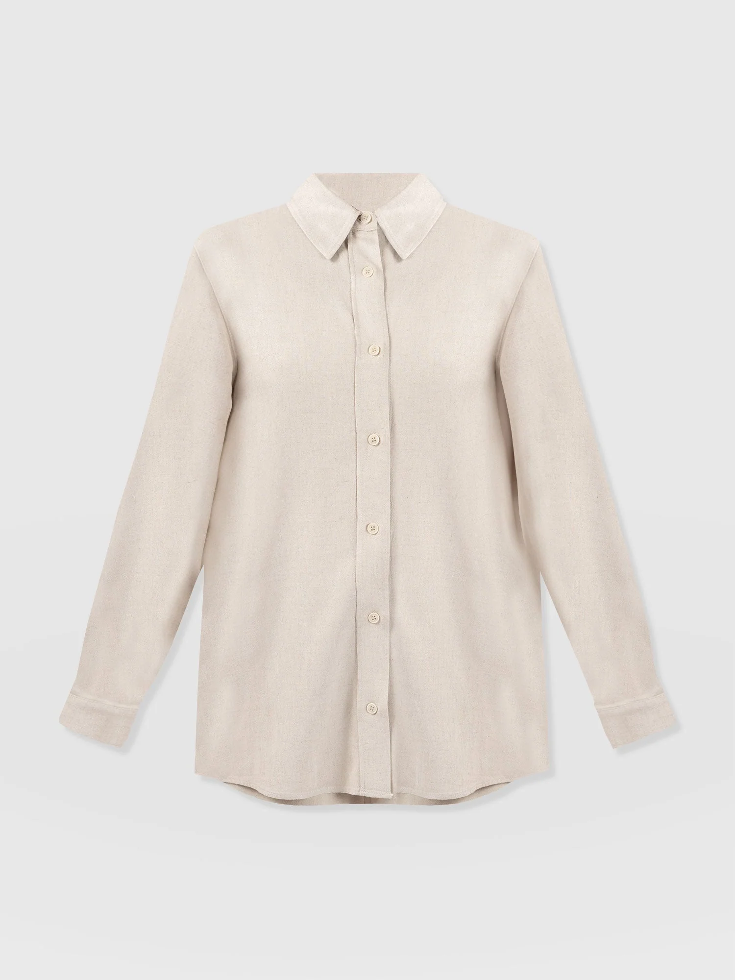 Boyfriend Shirt - Oatmeal Linen