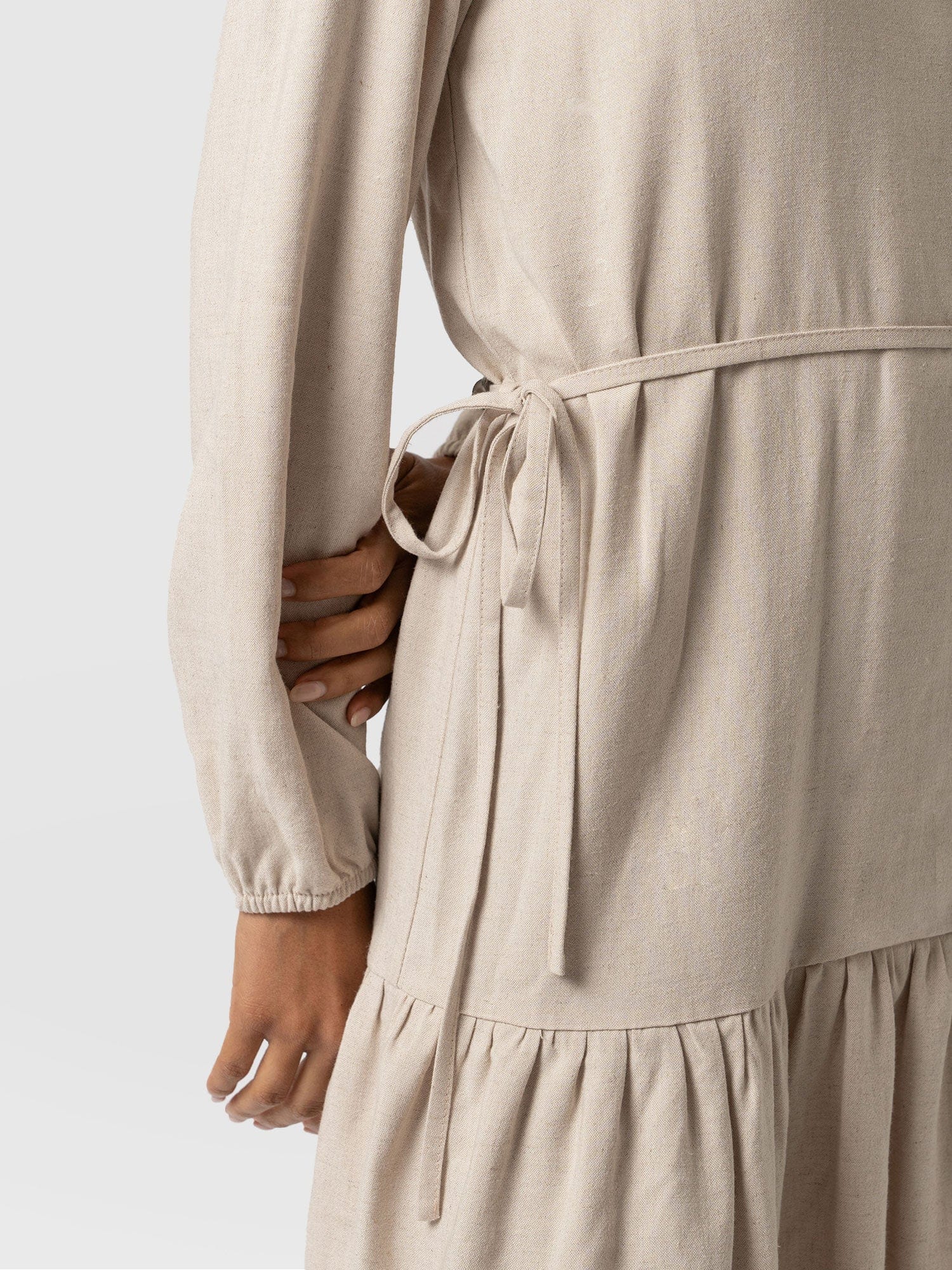 Aurelia Mini Linen Dress - Oatmeal