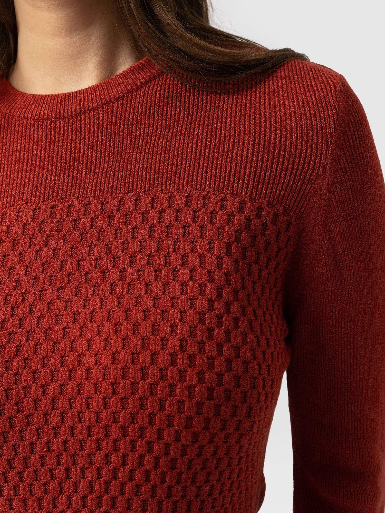 Honeycomb Rib Sweater - Amber