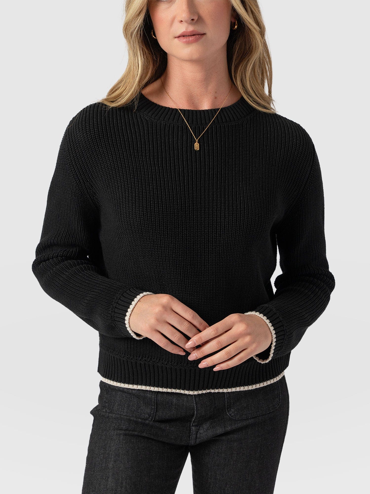 Remy Crop Sweater - Black