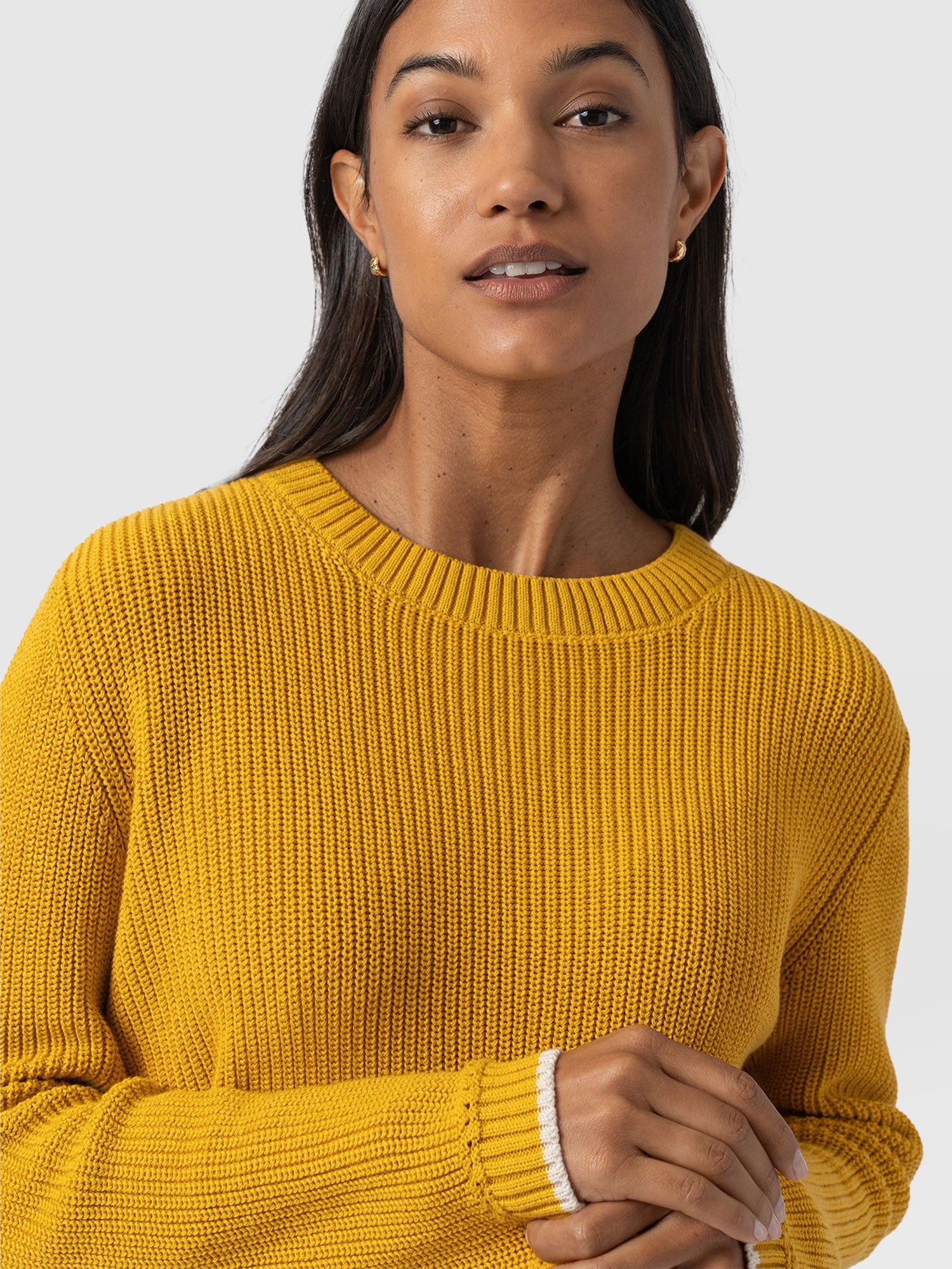 Remy Crop Sweater - Yellow