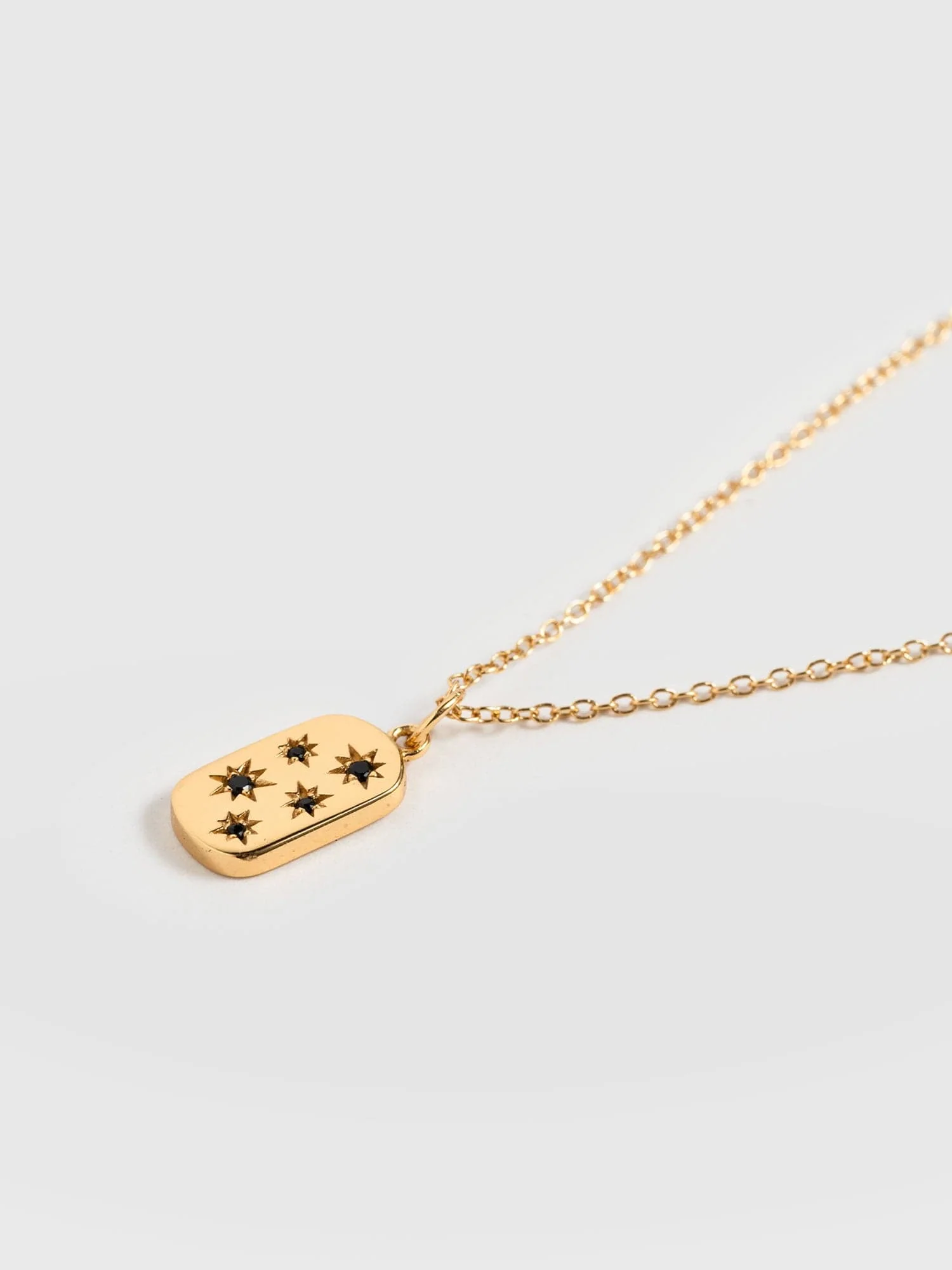 Scatter Star Charm Necklace - Gold/Black