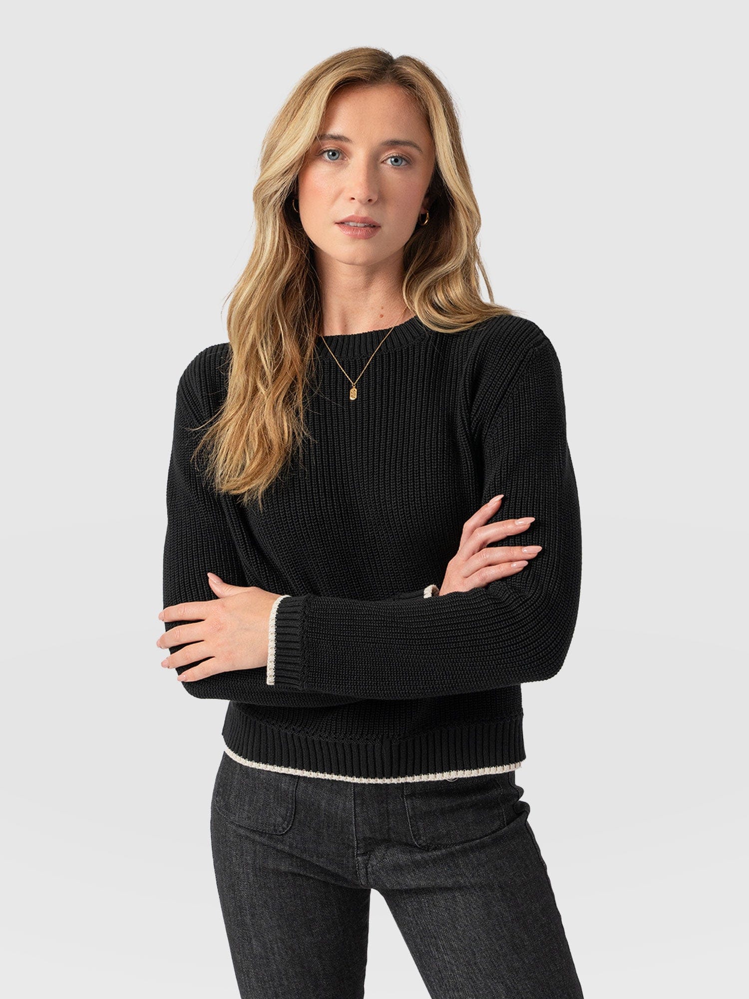 Remy Crop Sweater - Black