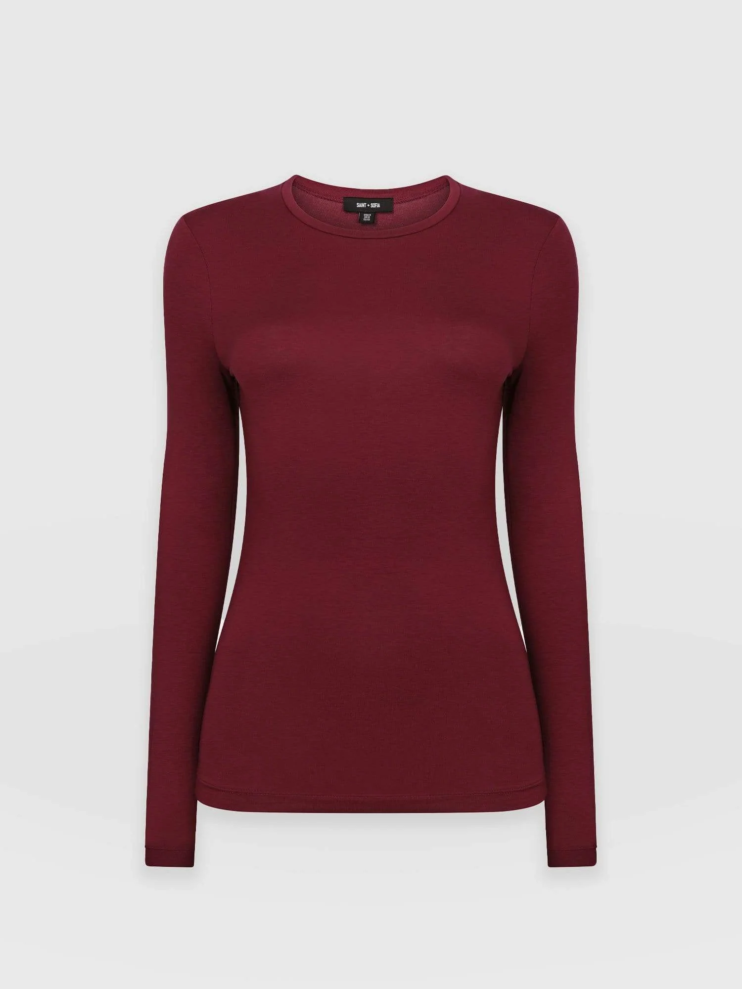 Austen Crew Neck Tee - Burgundy