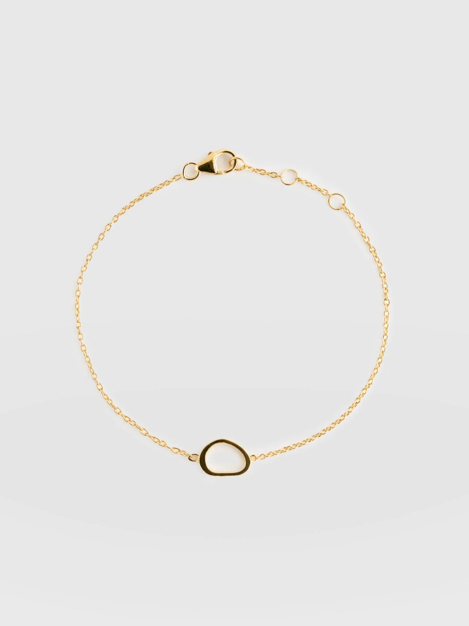 Organic Open Oval Bracelet - Gold