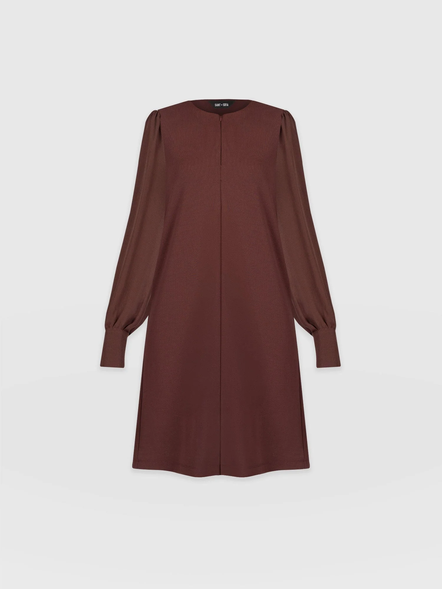 Esme Zip Up Dress - Maroon