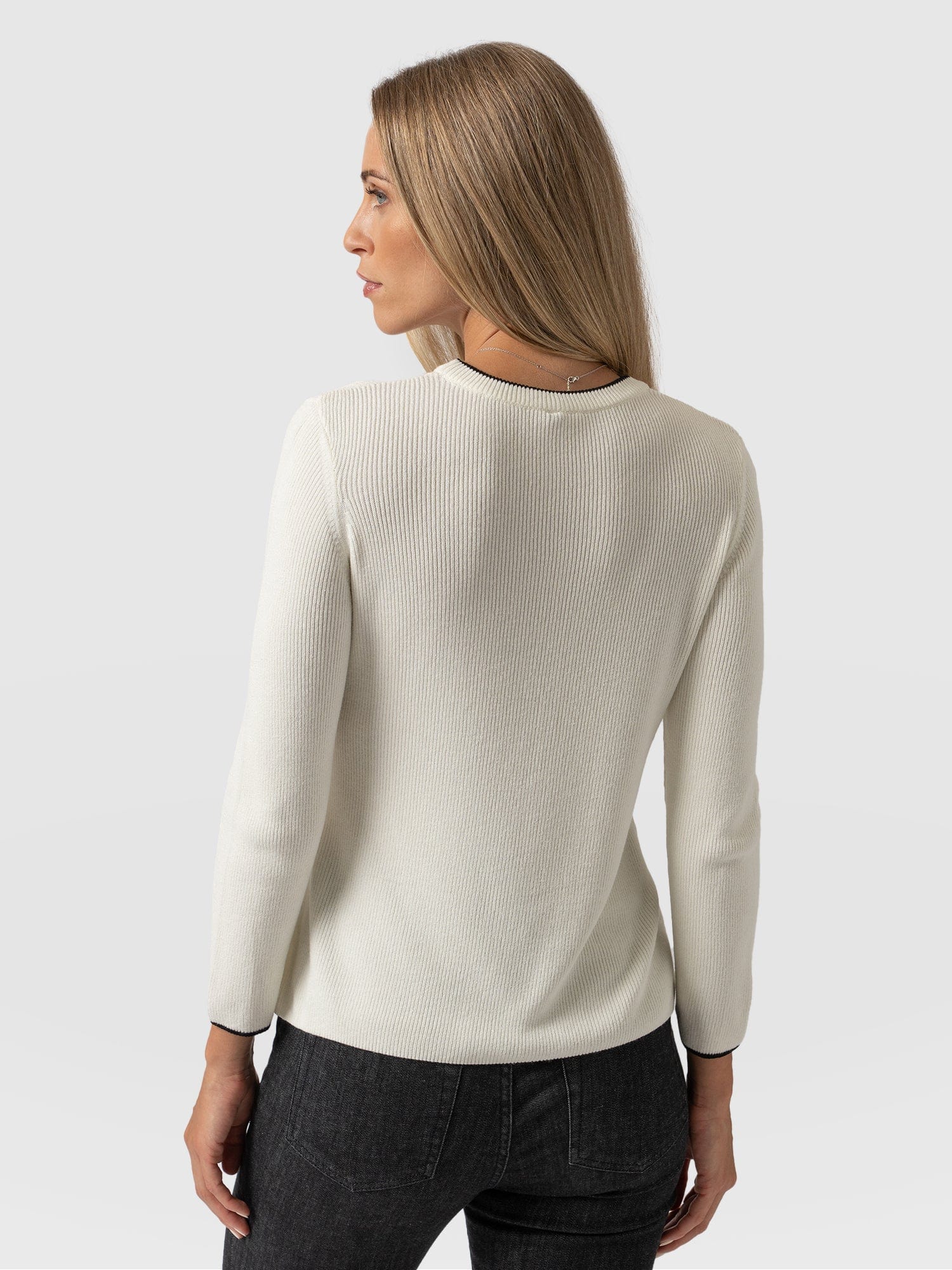 Honeycomb Rib Sweater - Cream