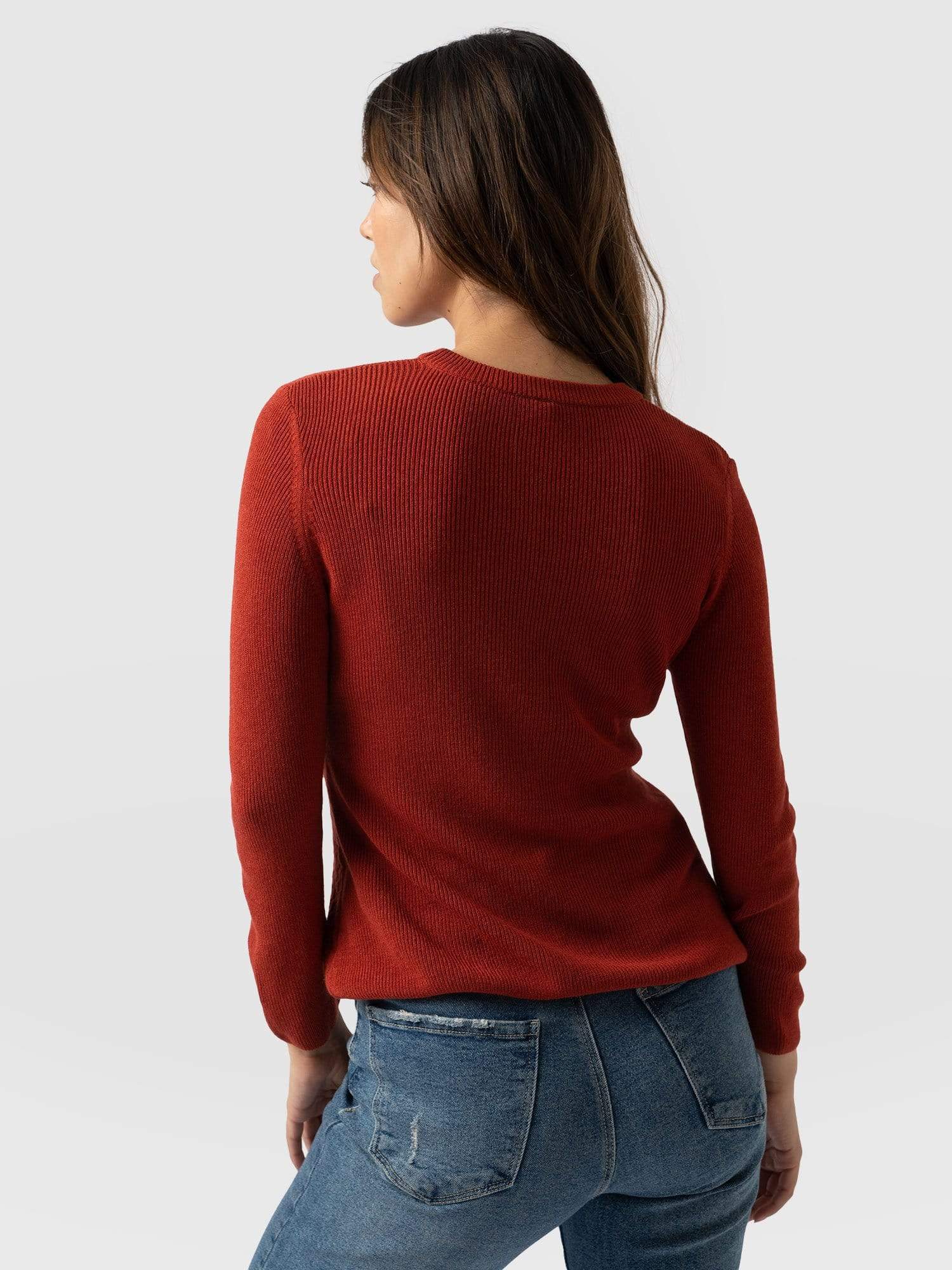 Honeycomb Rib Sweater - Amber