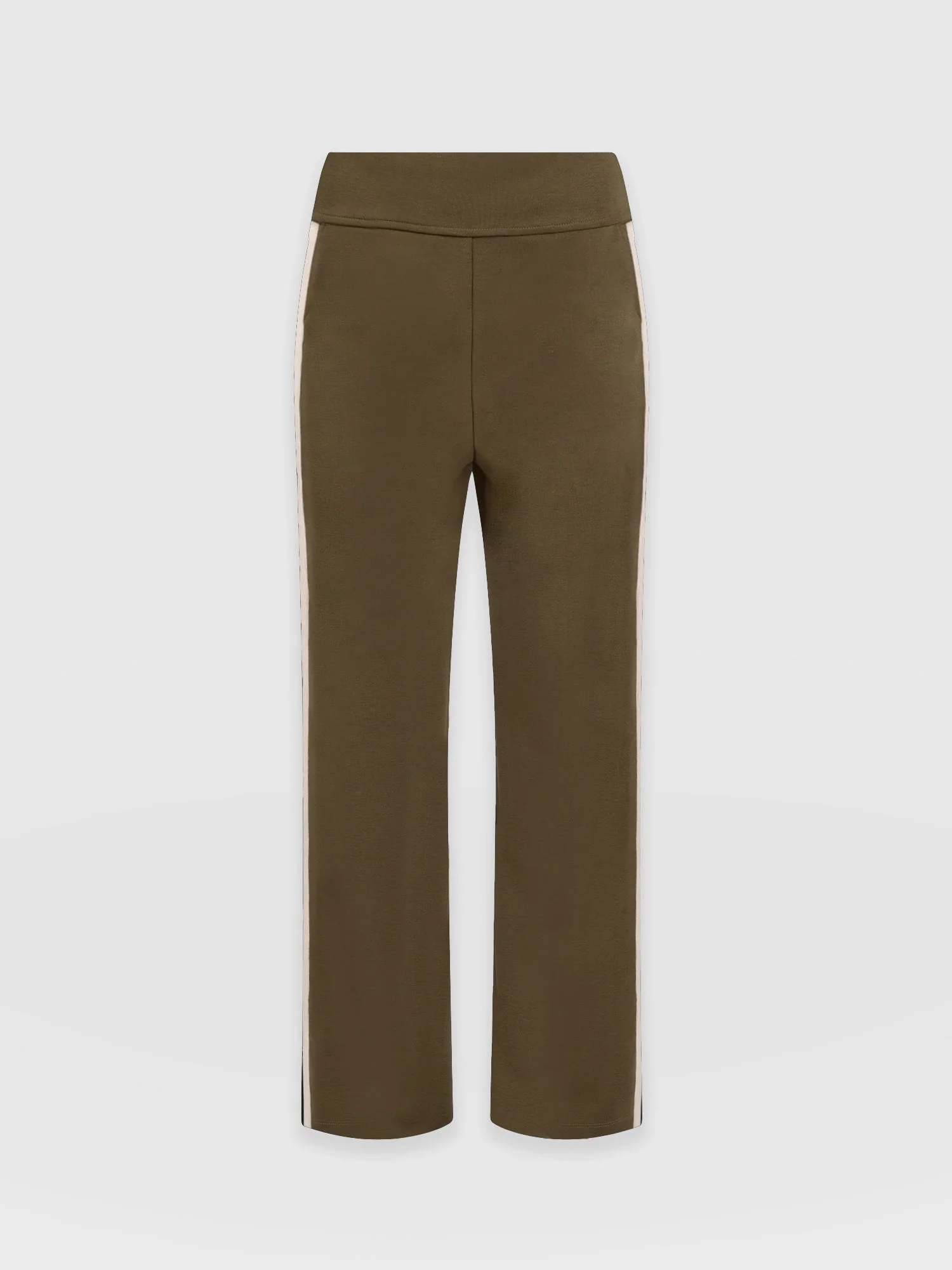 Runway Pant - Khaki - Cream Stripe