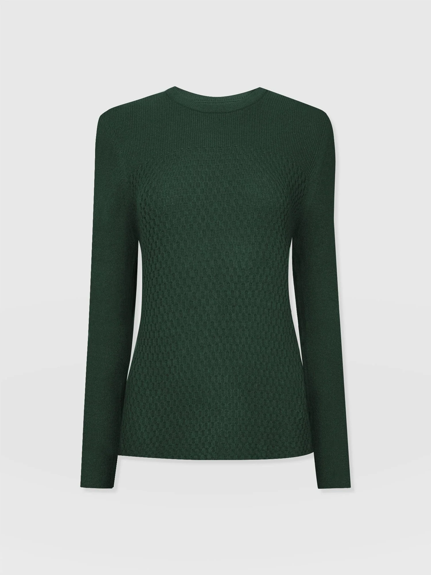 Honeycomb Rib Sweater - Green