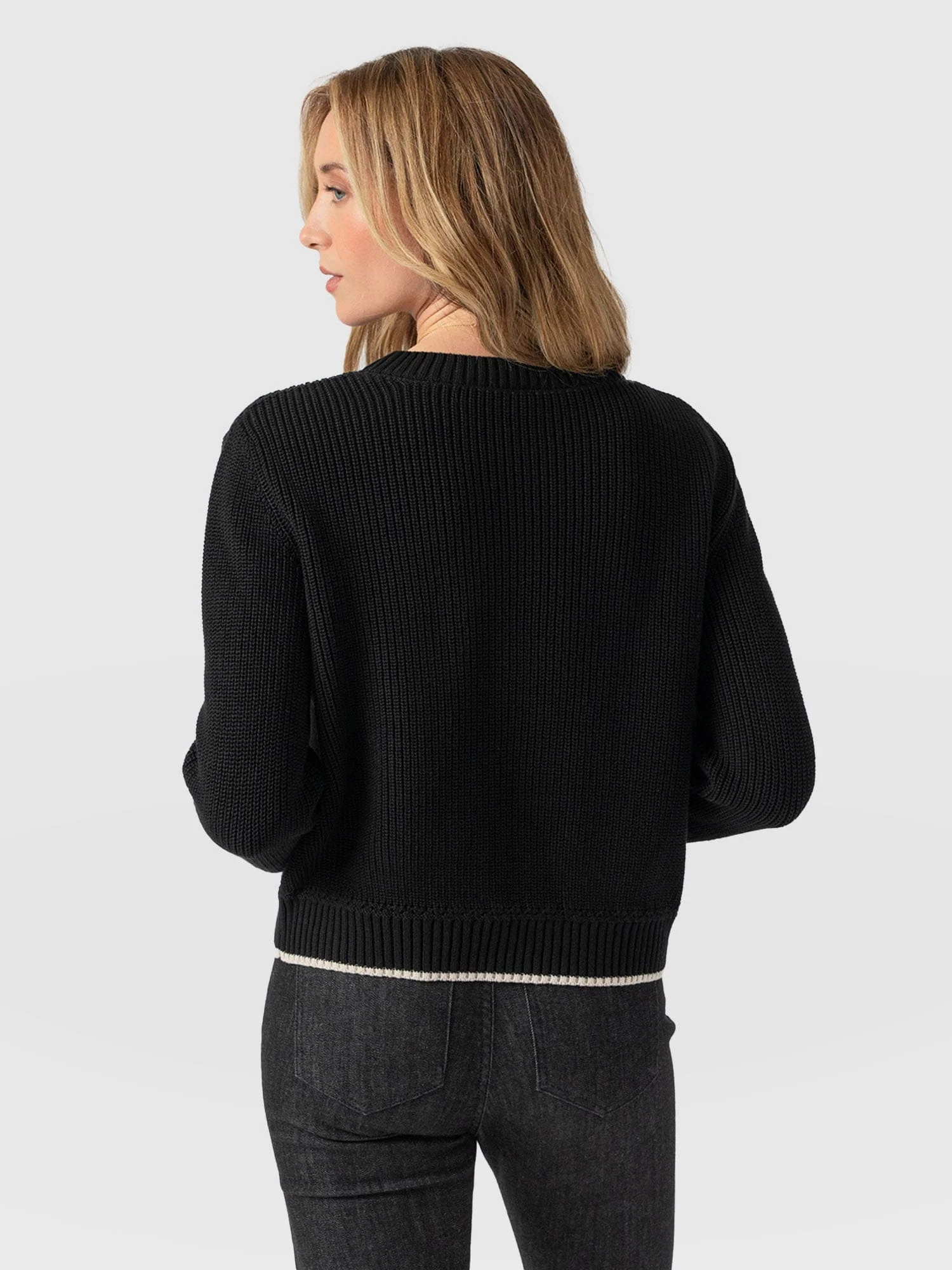 Remy Crop Sweater - Black