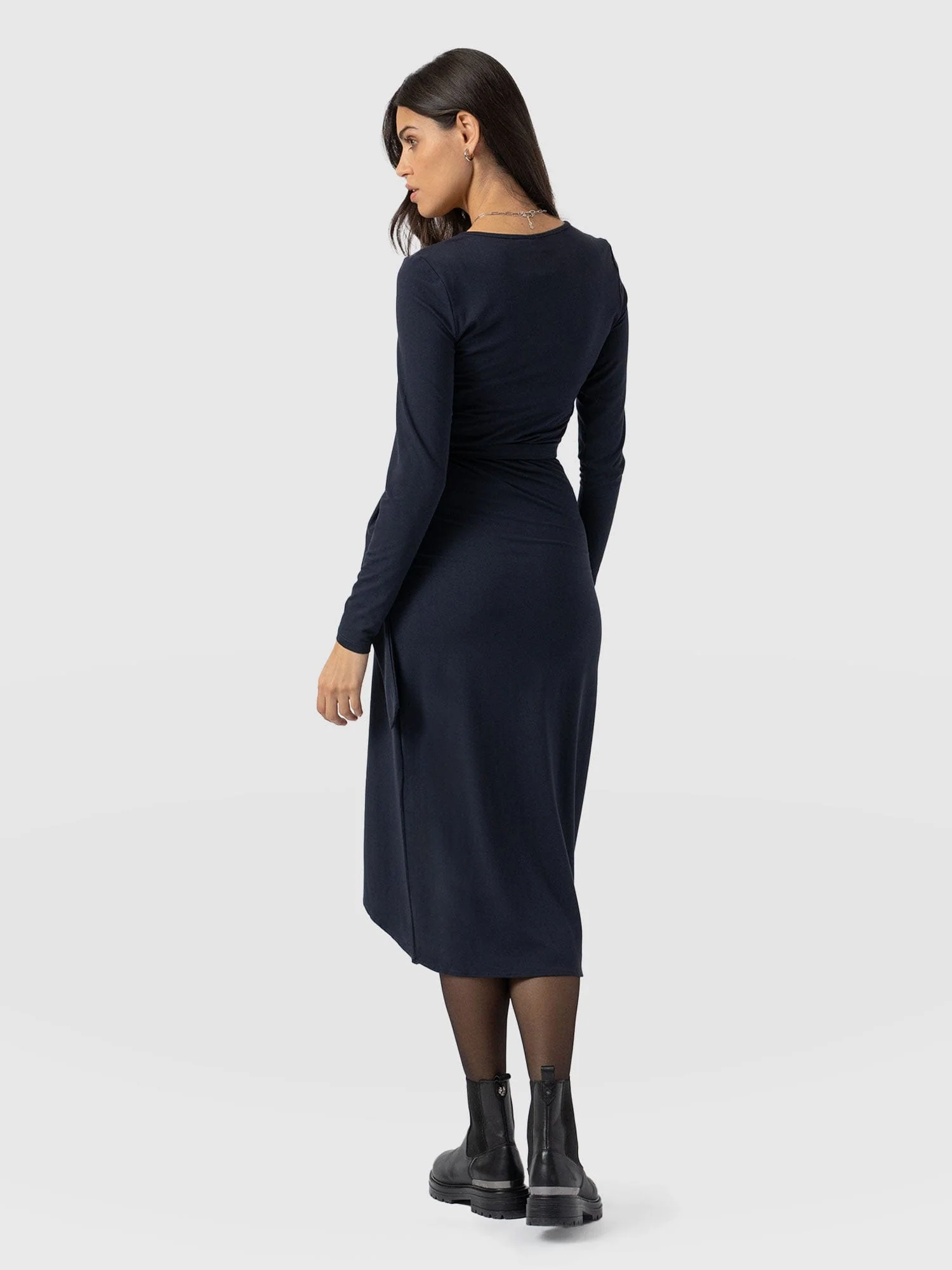 Amelia Wrap Dress - Navy