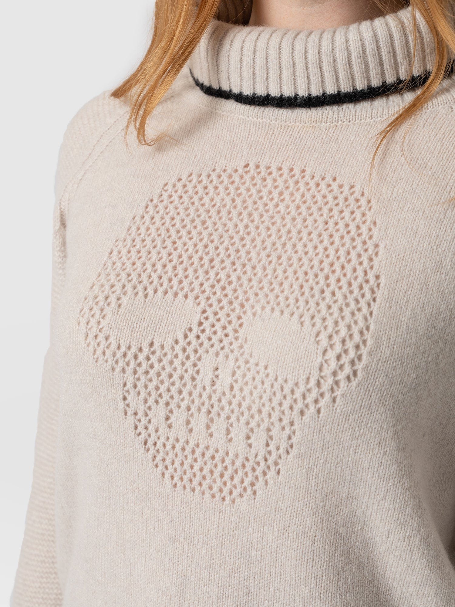 Blake Cashmere Skull Sweater - Cream