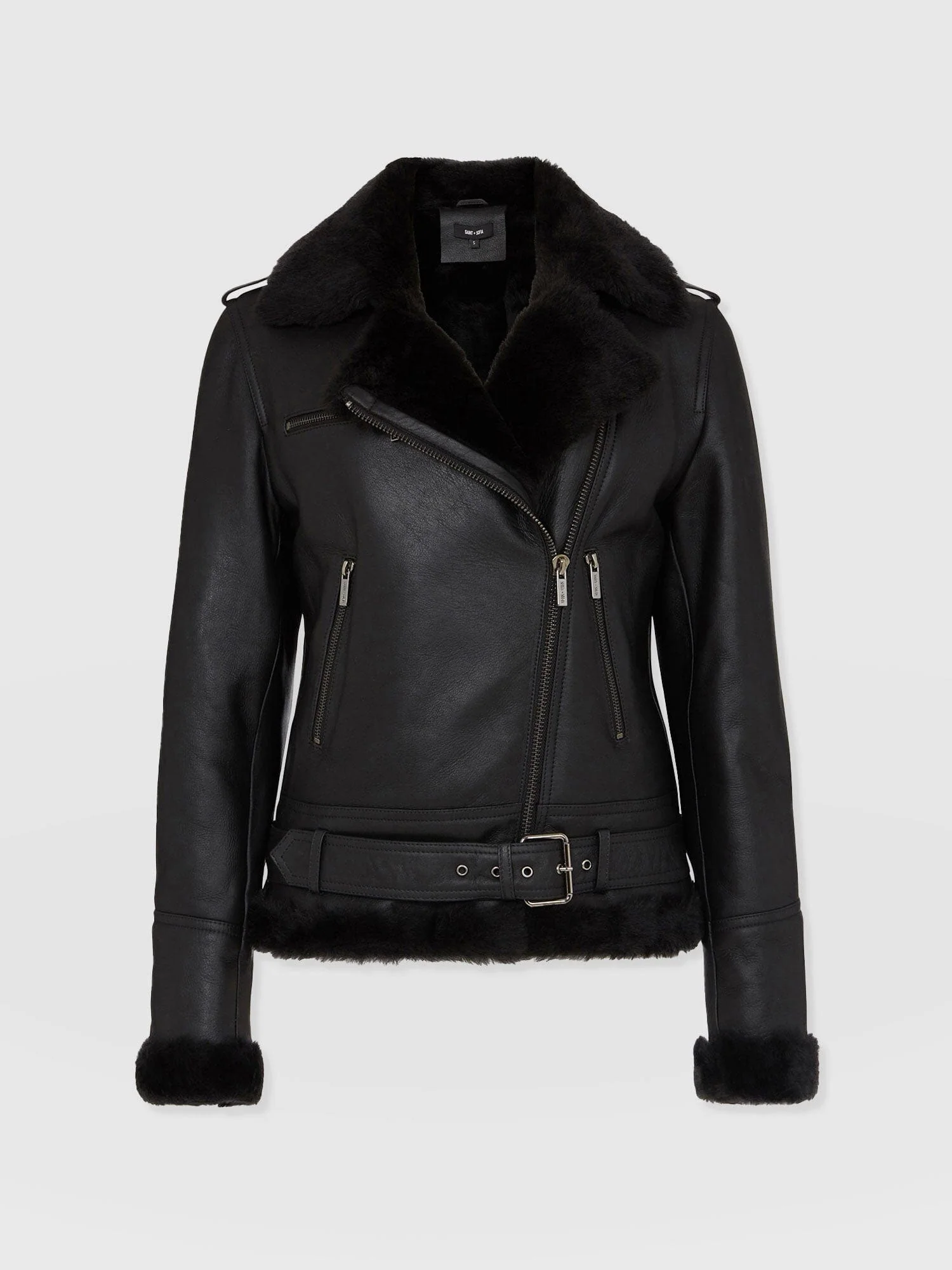 Spitfire Shearling Jacket - Black