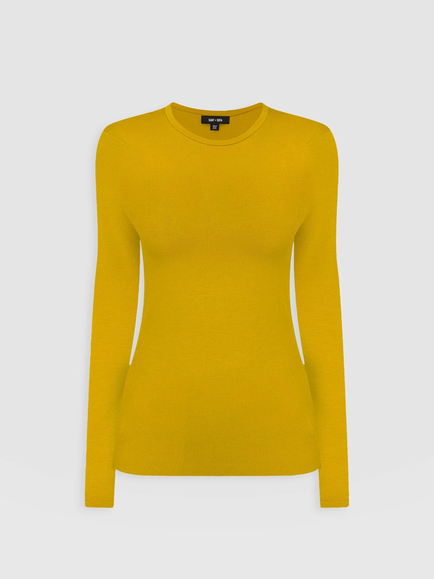 Austen Crew Neck Long Sleeve Tee - Mustard